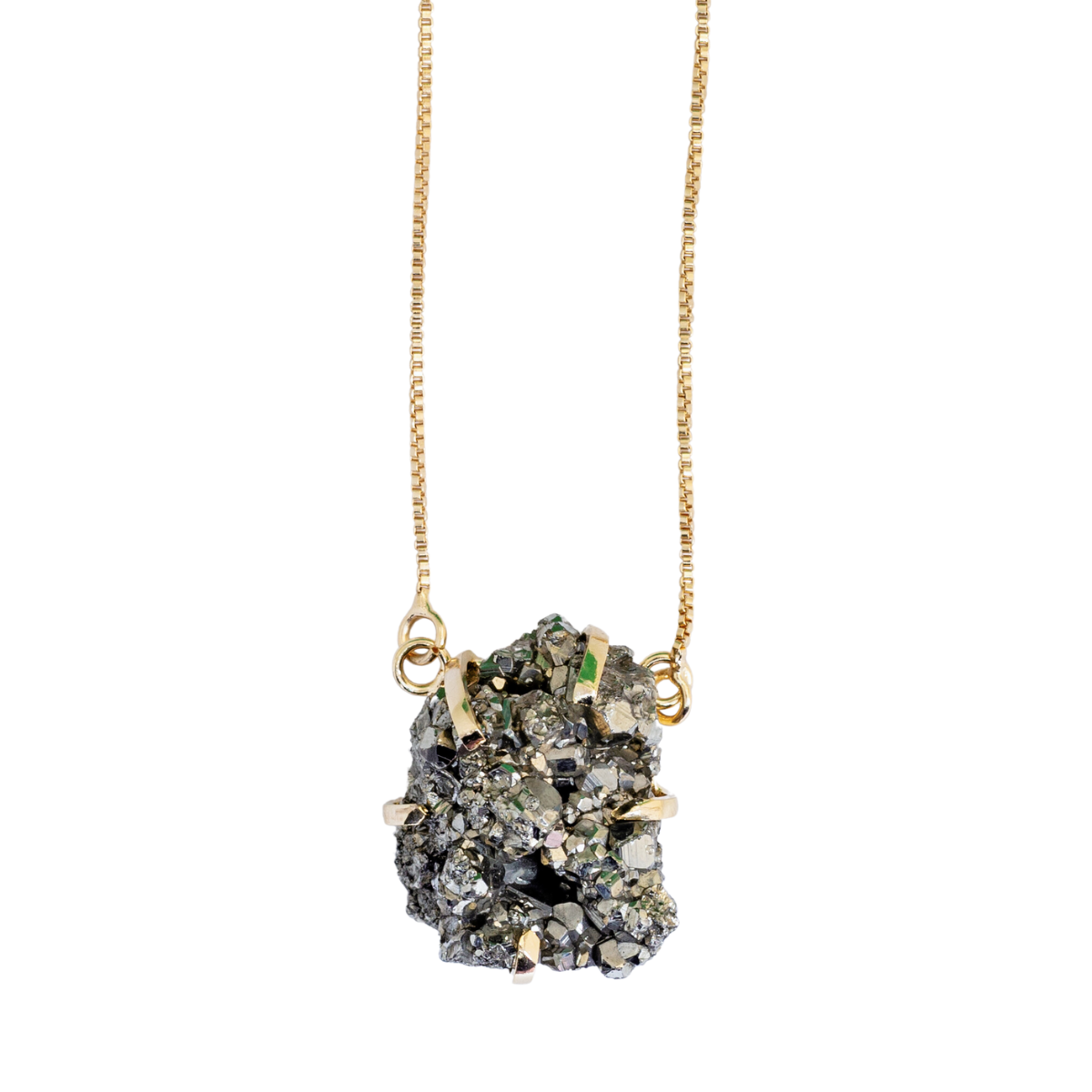 Pyrite - Raw Necklace - Gold Plated