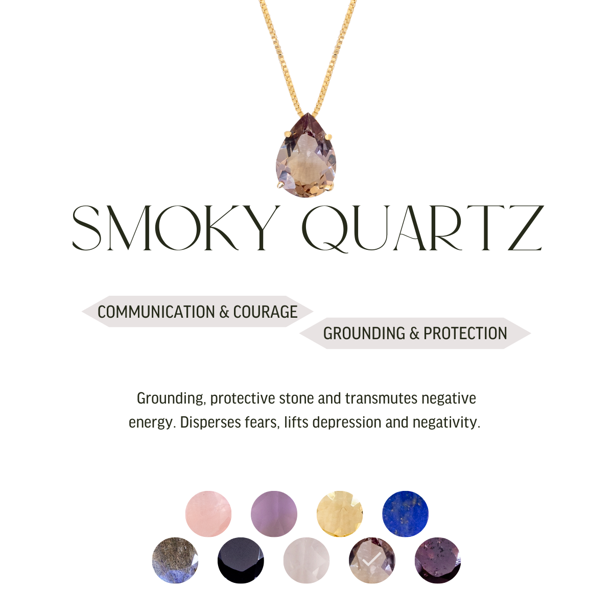 Various Stones - Drop of Heaven - Necklace - Gold Plated