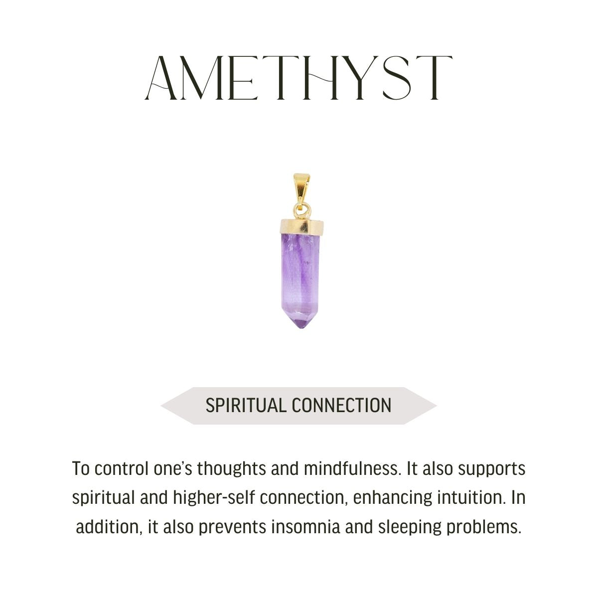 Pointed Prism - Pendant - Various Gemstones