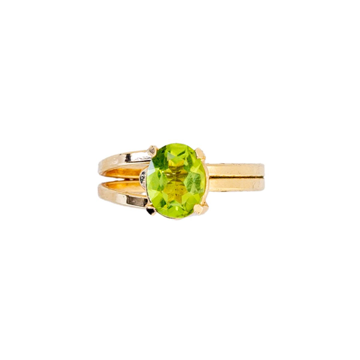 Peridot - Royal Ring - Adjustable - Gold Plated