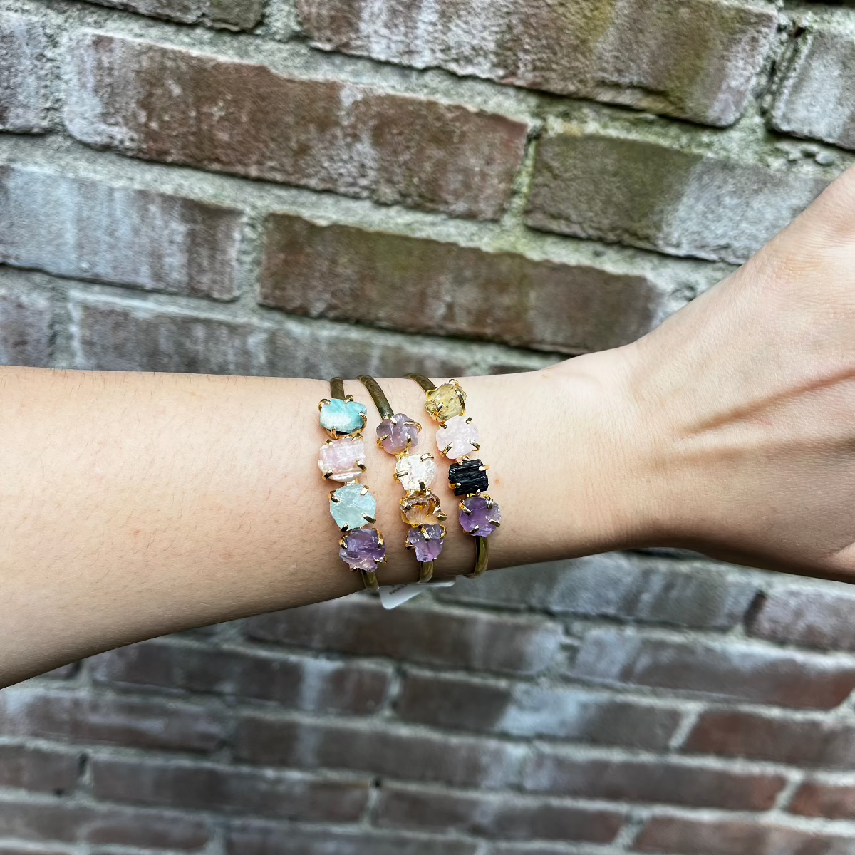 Mixed stones - Lollipop Bracelet - Gold Plated