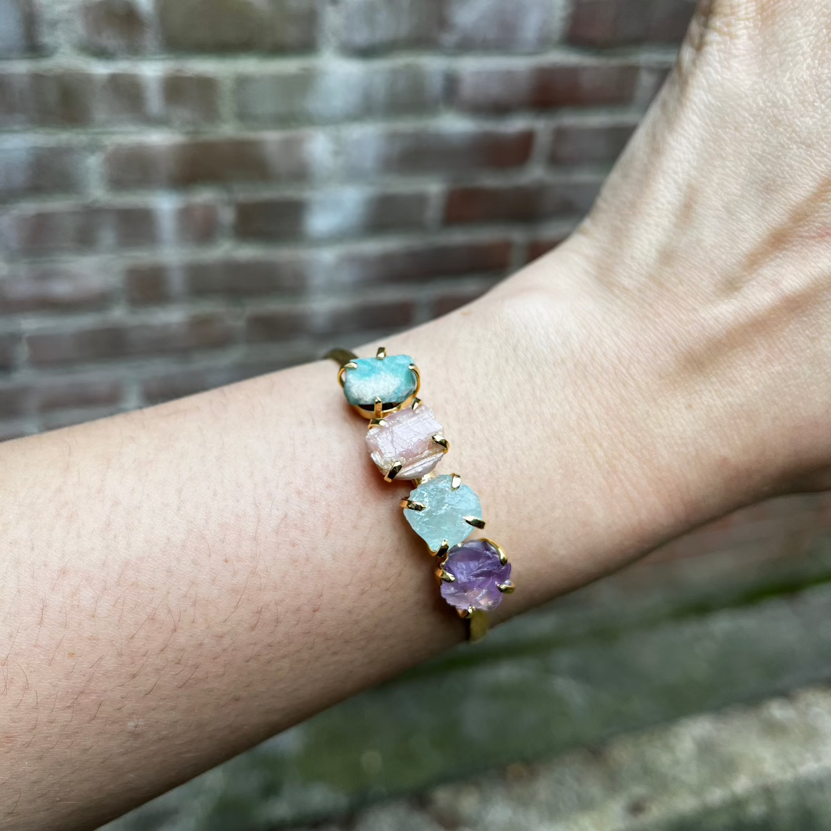 Mixed stones - Lollipop Bracelet - Gold Plated