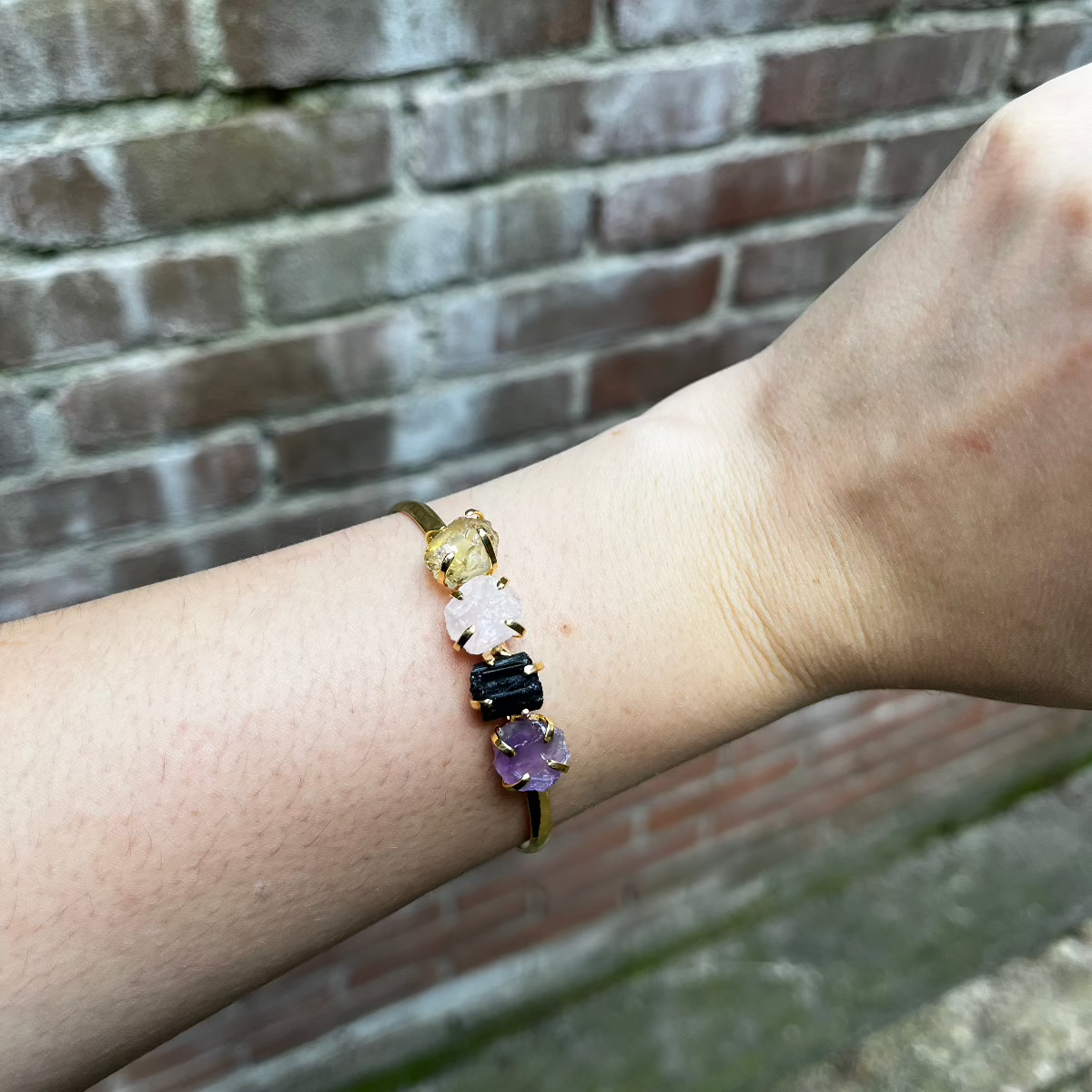 Mixed stones - Lollipop Bracelet - Gold Plated