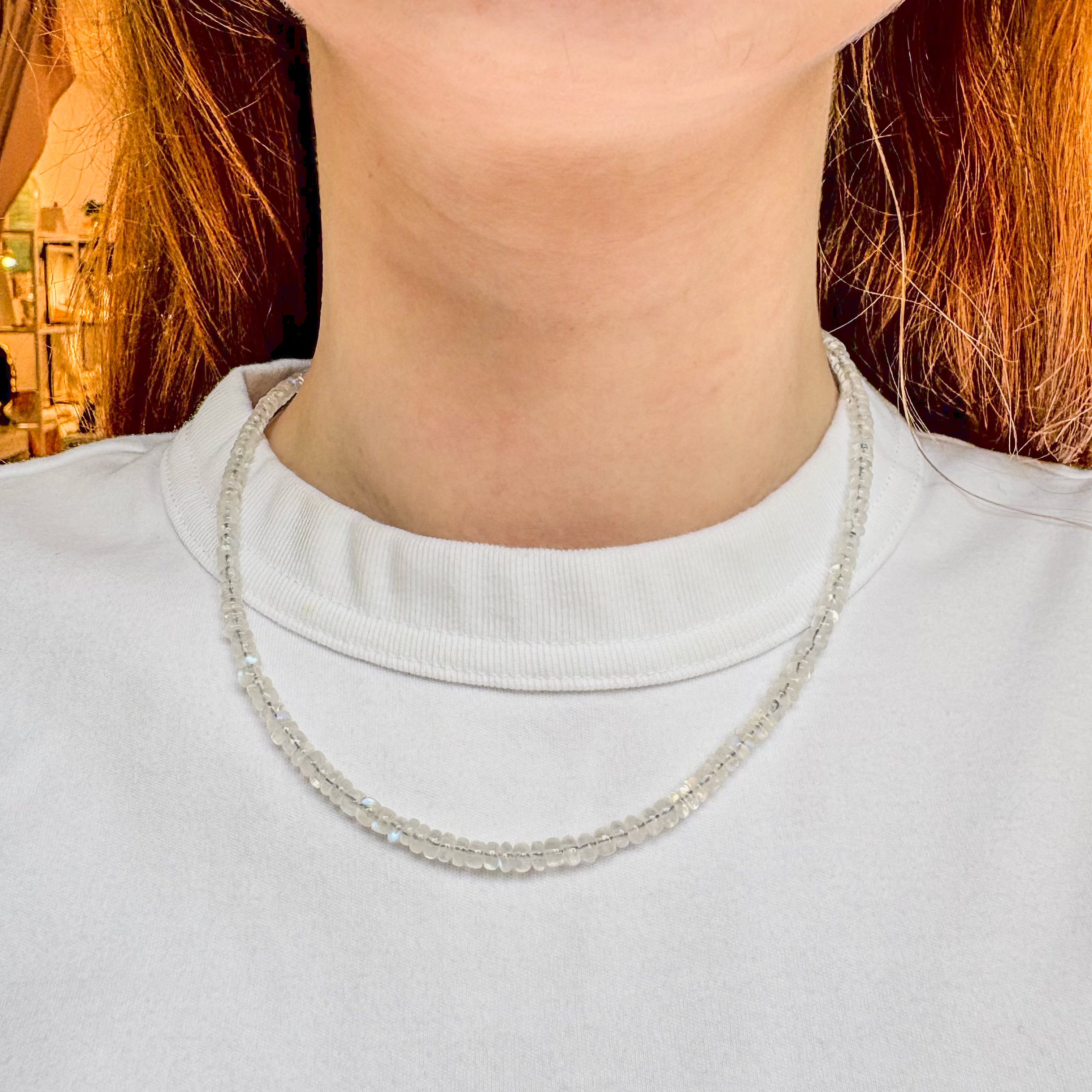 Moonstone Beaded Necklace