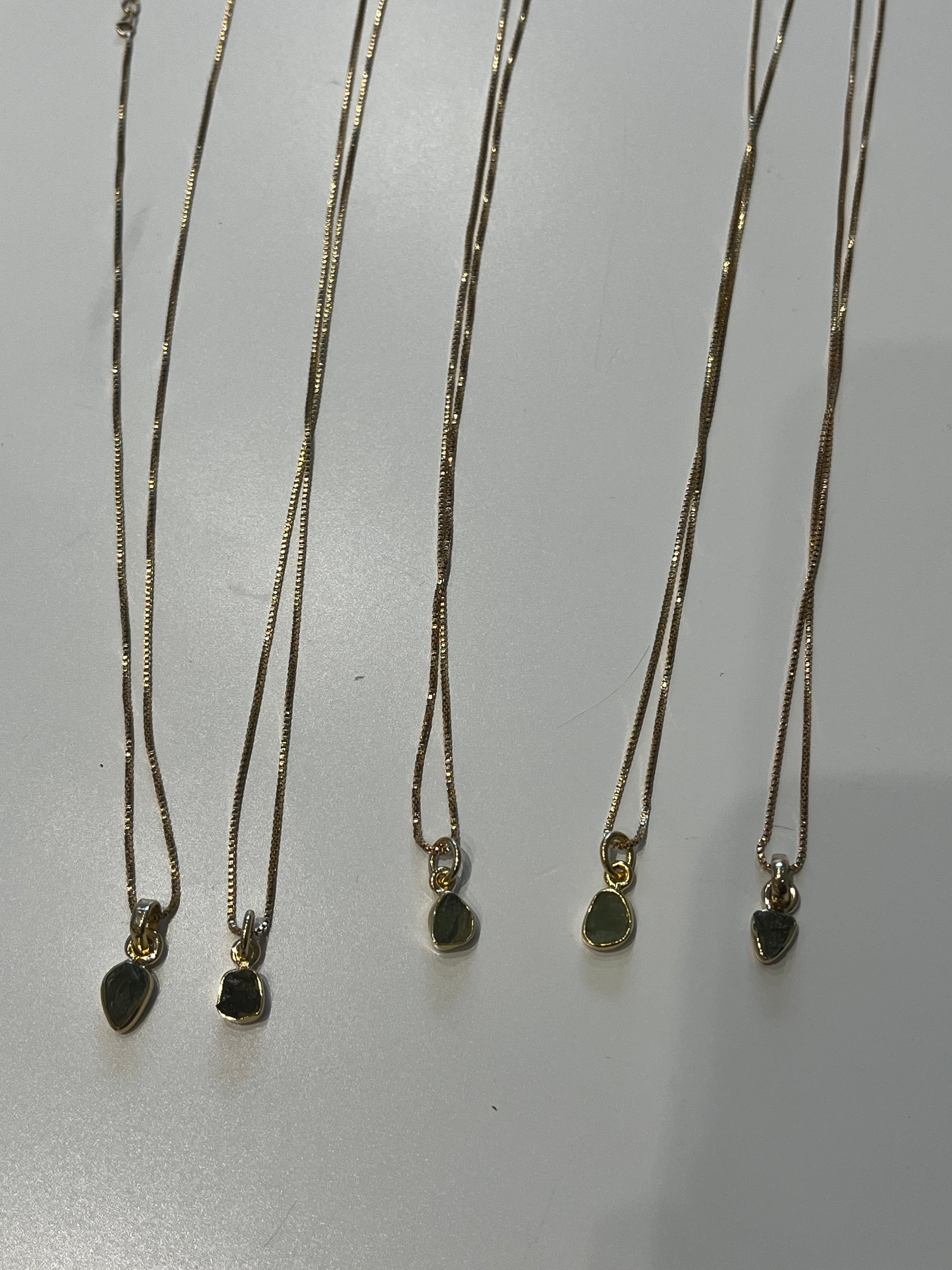 Necklace Moldavite - Gold Plated