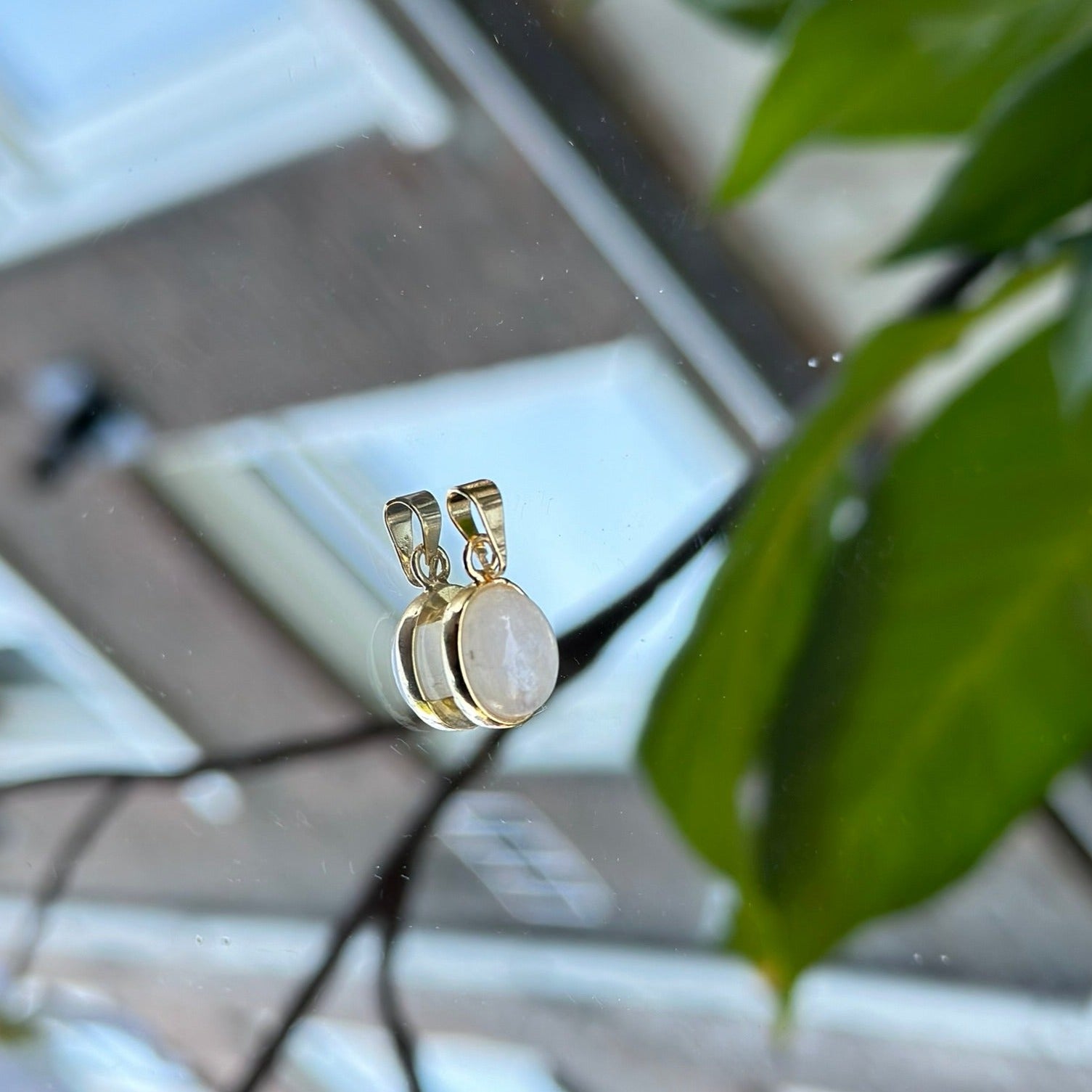 Mini Moonstone Pendant - Gold Plated