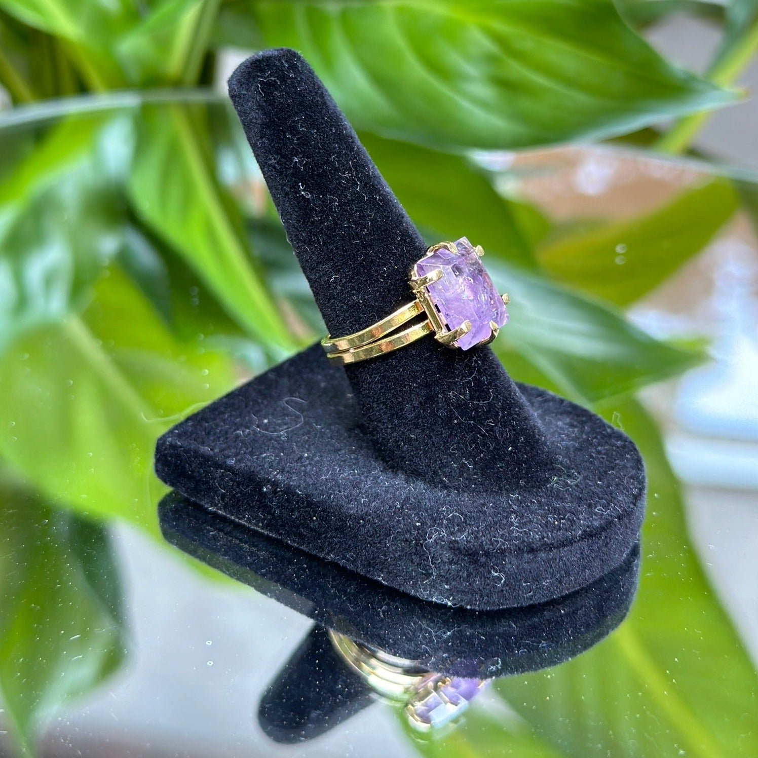 Amethyst - Pinky Ring - Gold Plated