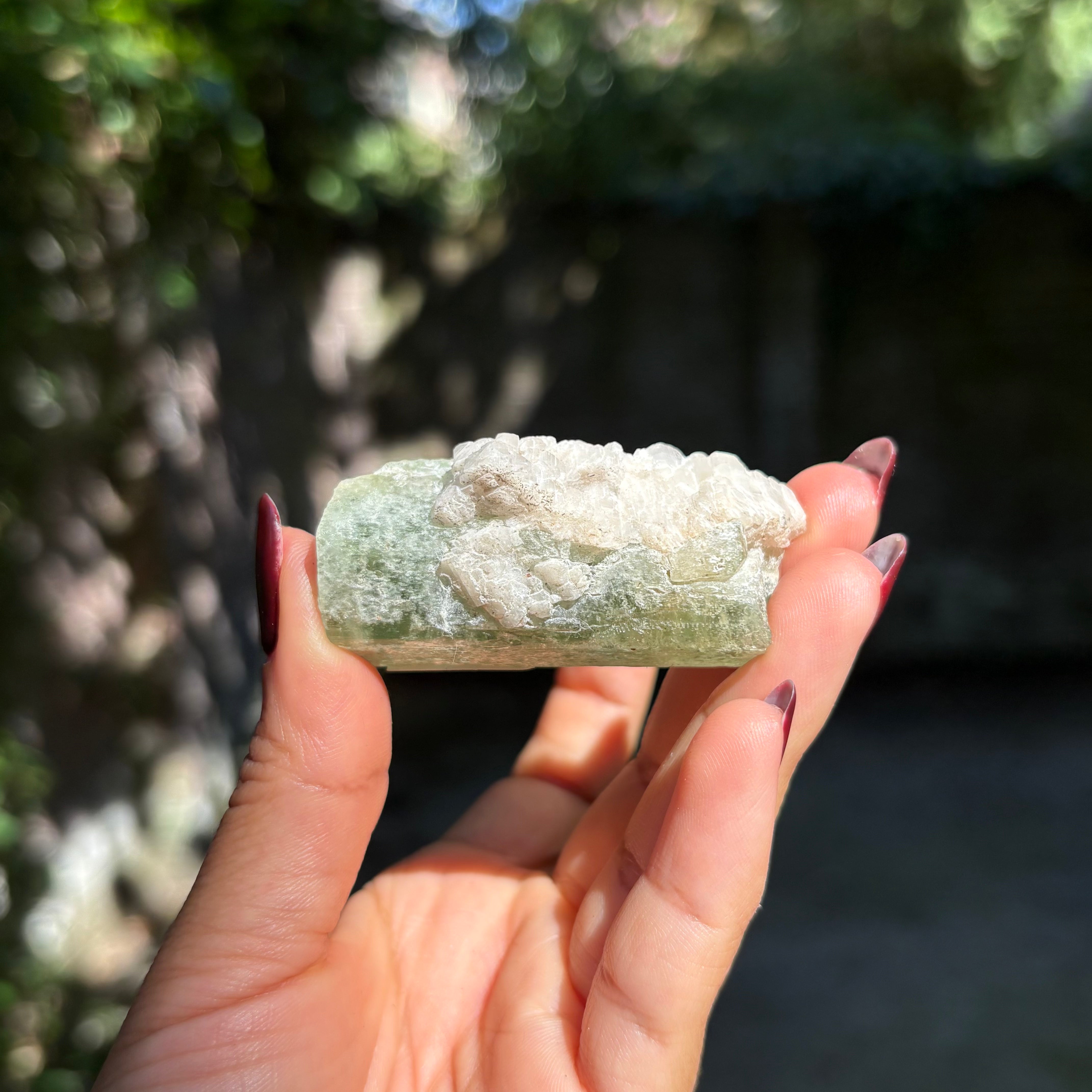 Green Beryl with Natural Termination