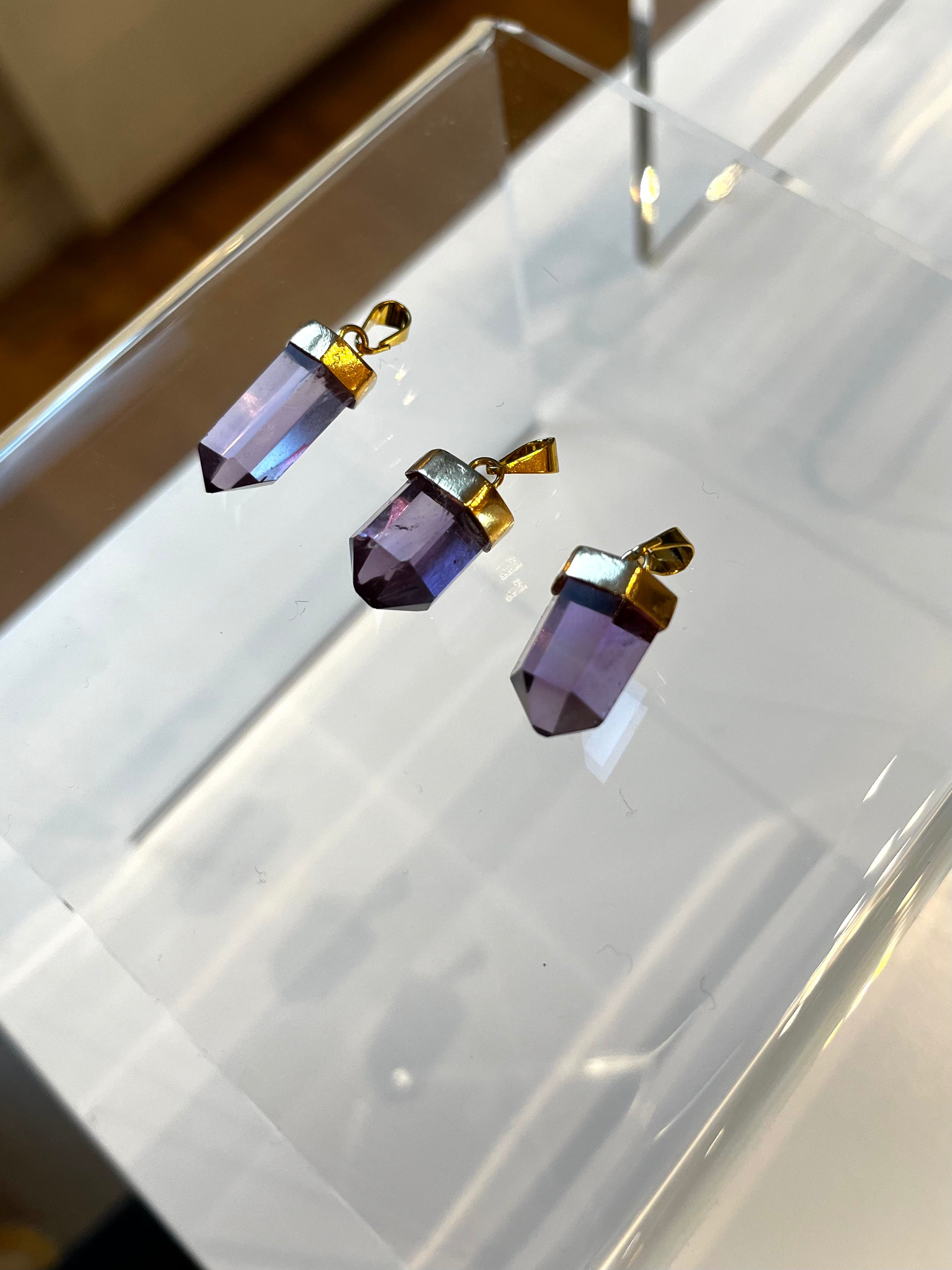 Amethyst Pendant - Gold Plated