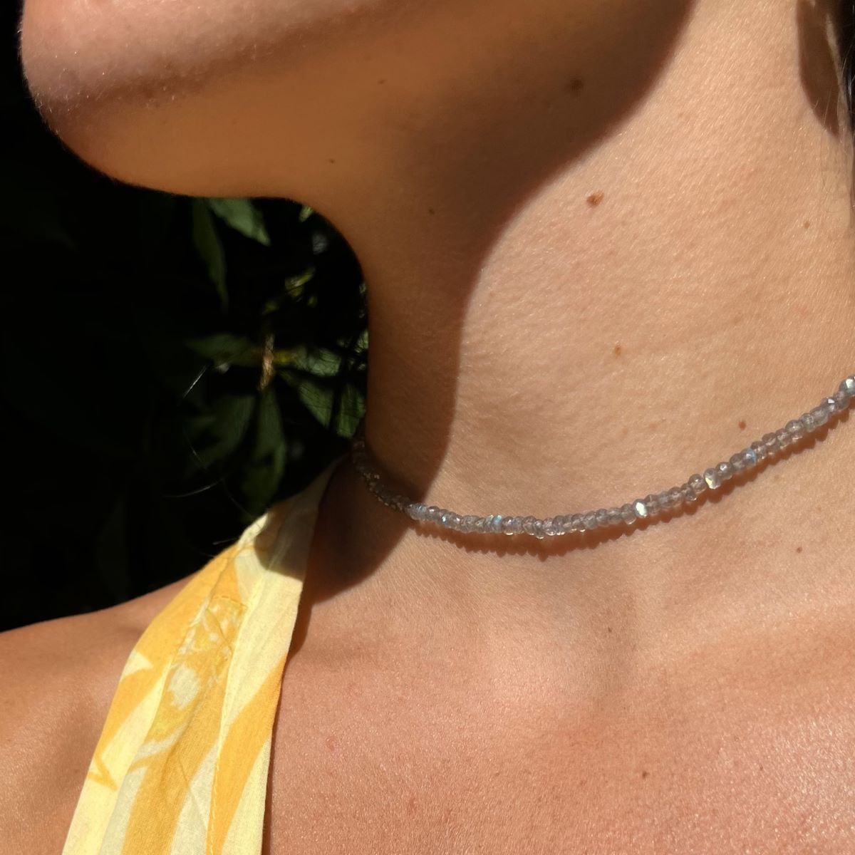 Shinning Labradorite Beads Necklace