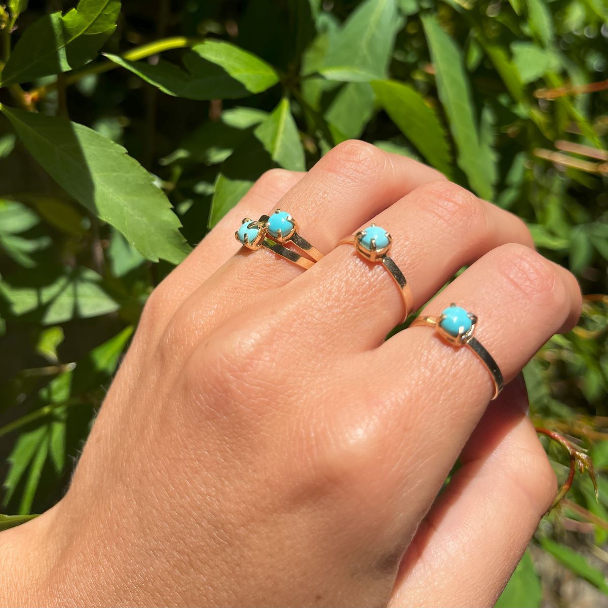 Turquoise Revitalizing Ring - Gold Plated