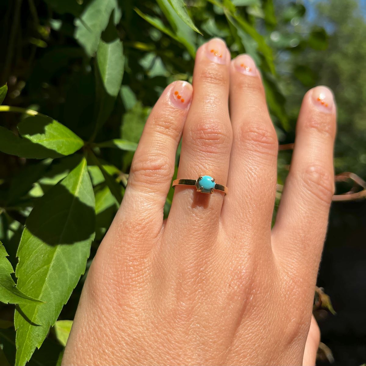 Turquoise Revitalizing Ring - Gold Plated