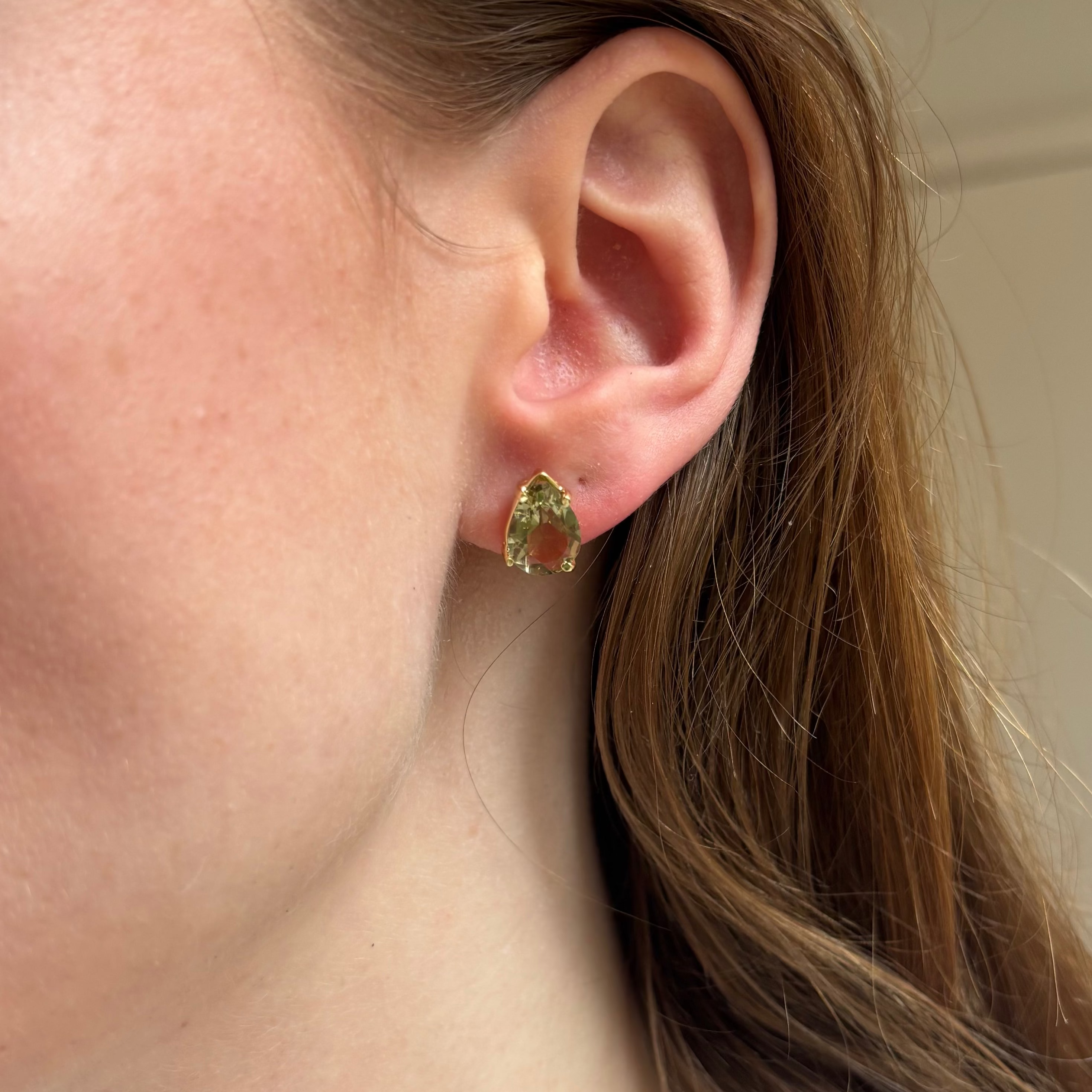 Lemon Quartz studs earrings