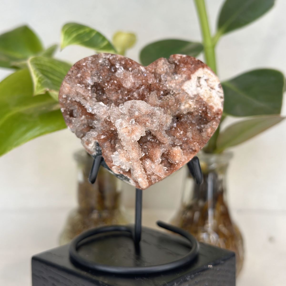 Heart Shape Pink Amethyst Crystal