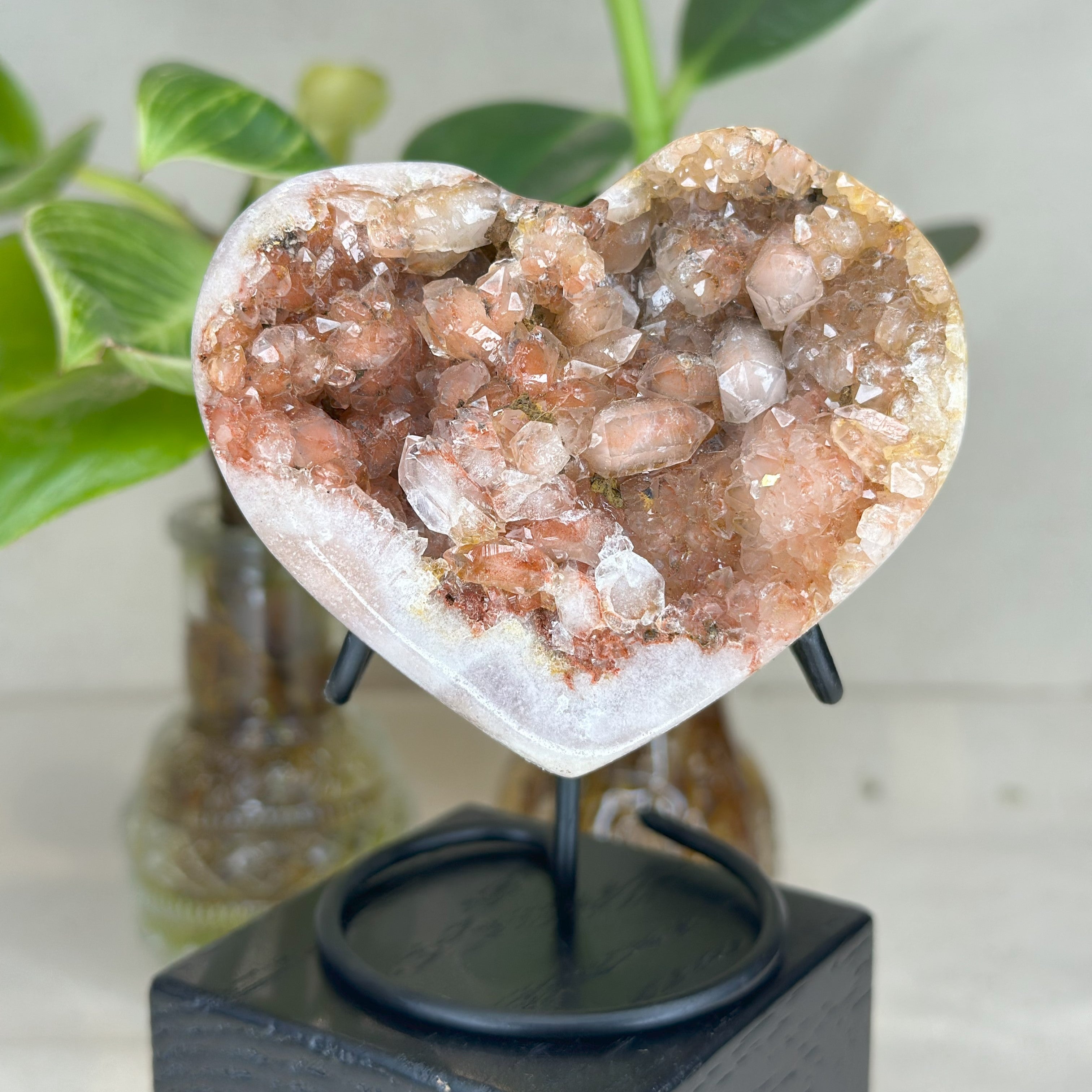 Heart Shape Pink Amethyst Crystal