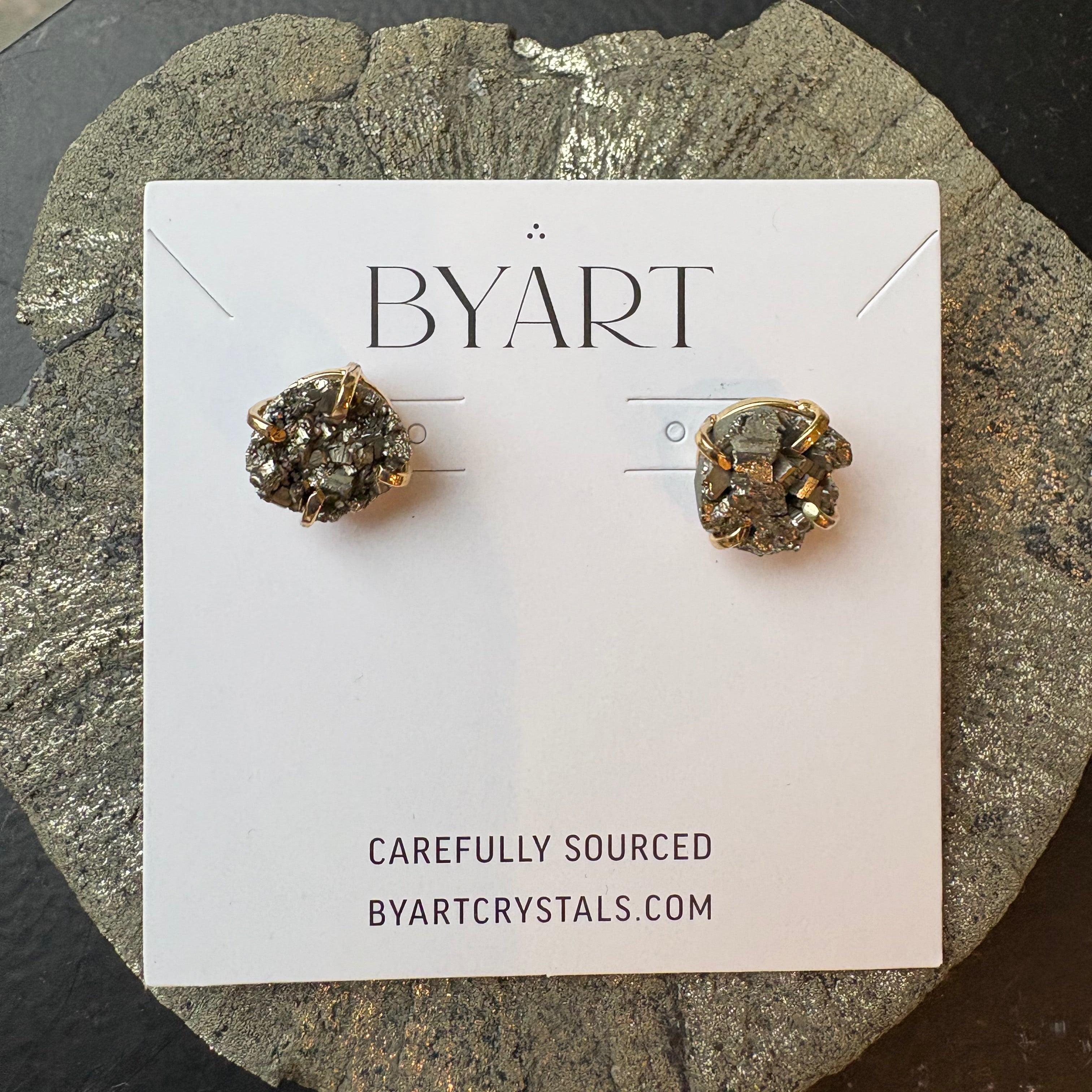 Pyrite round Earrings