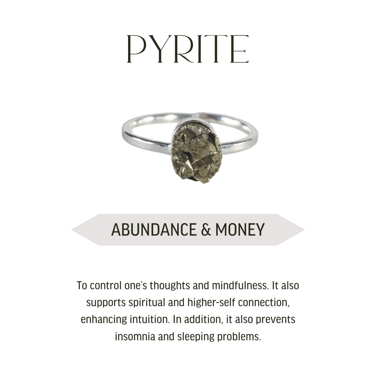 Pyrite - Raw Ring - Silver Plated