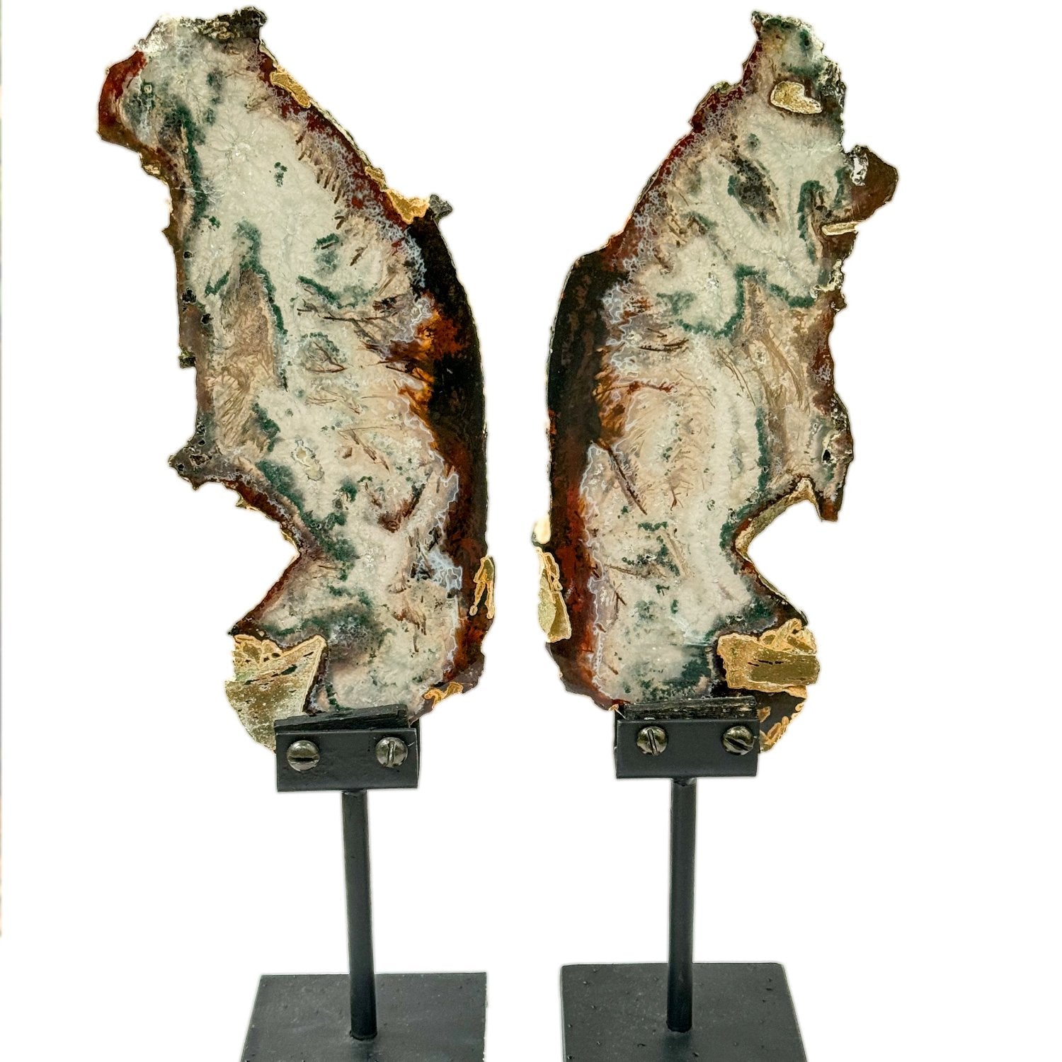 Moss Agate Butterfly Wings - Crystals