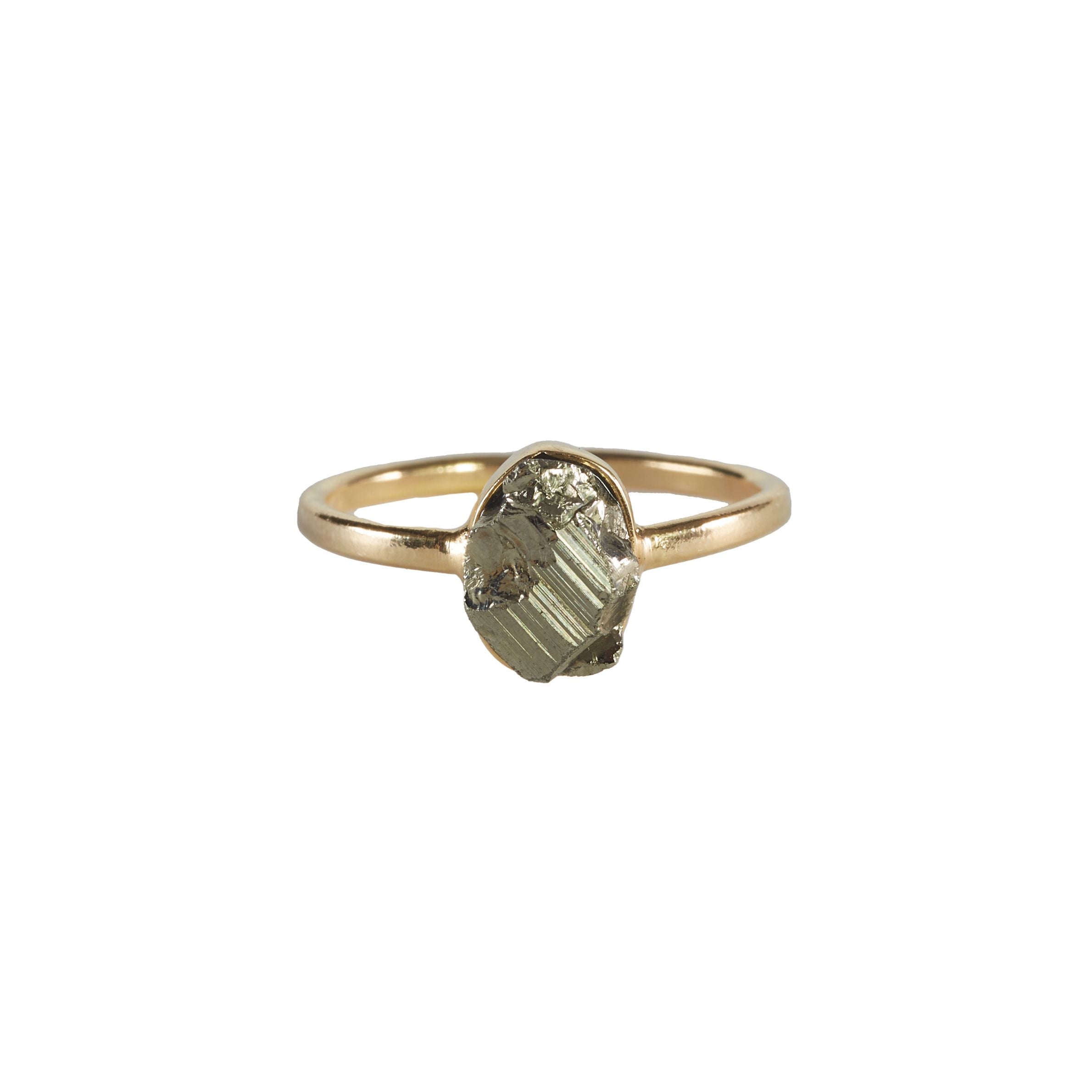 Pyrite Ring - Gold Plated