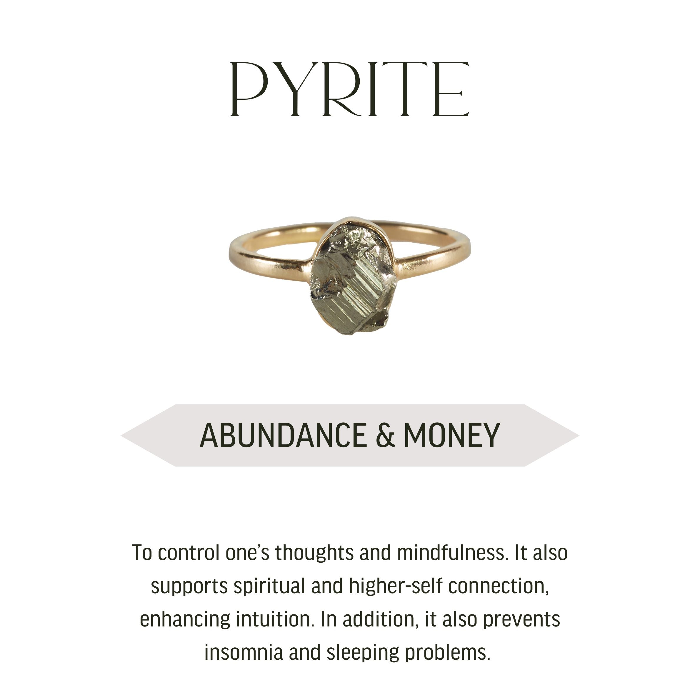 Pyrite Ring - Gold Plated