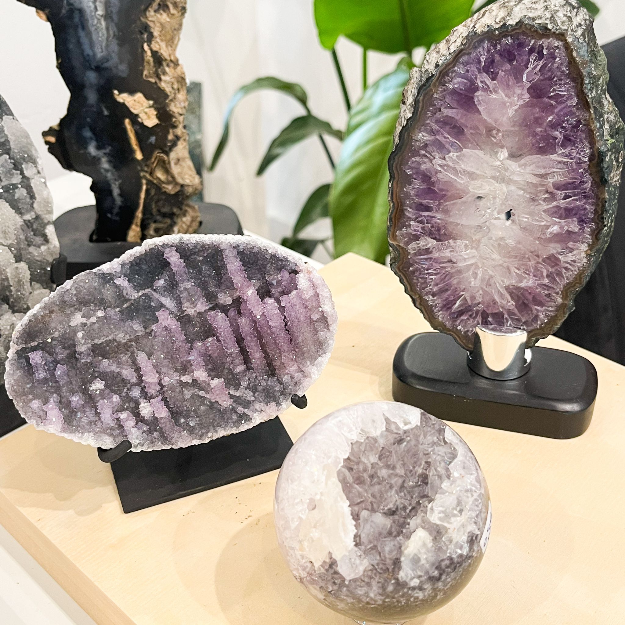 Amethyst with Grey Shade - Crystal Ball