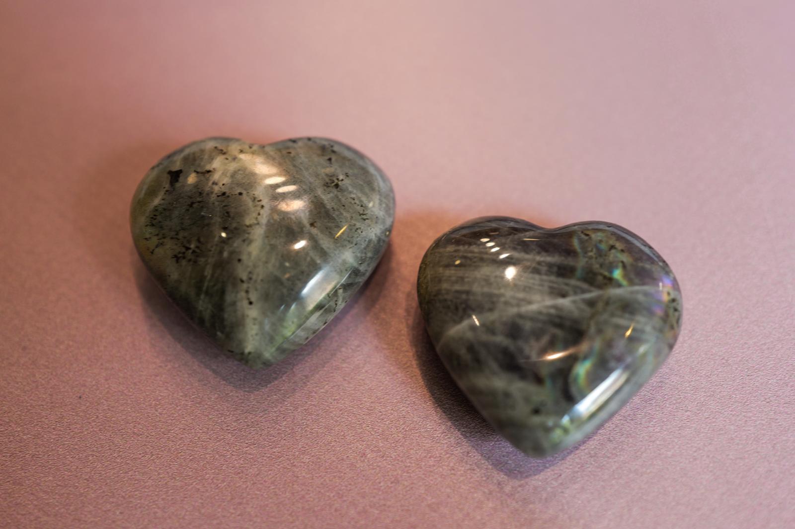 Labradorite Heart Stone - Crystal