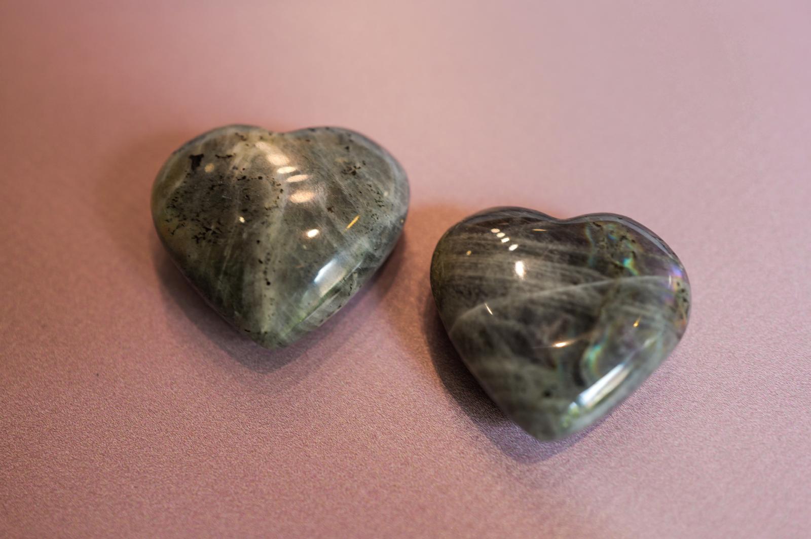Labradorite Heart Stone - Crystal