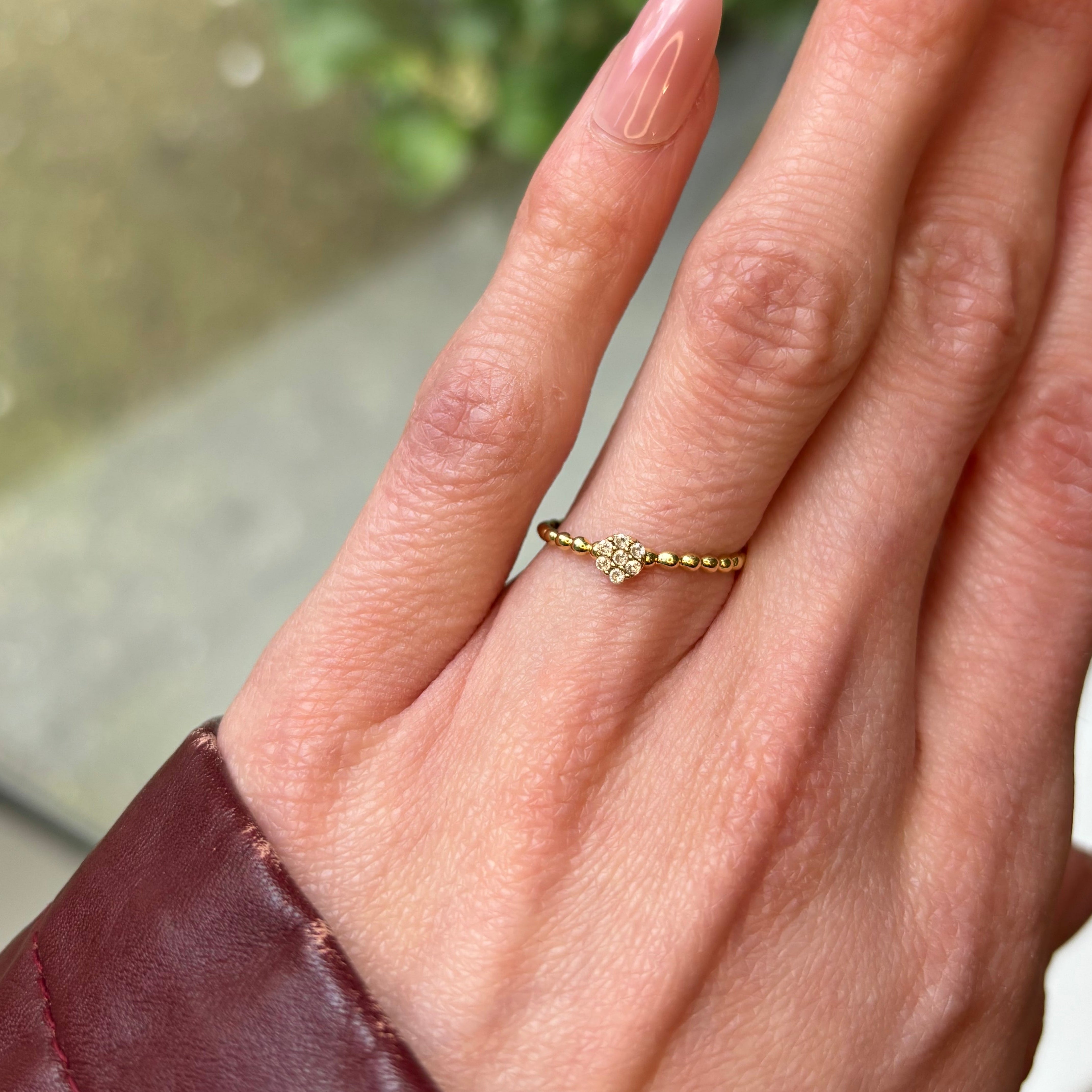 18k full gold zirconia ring