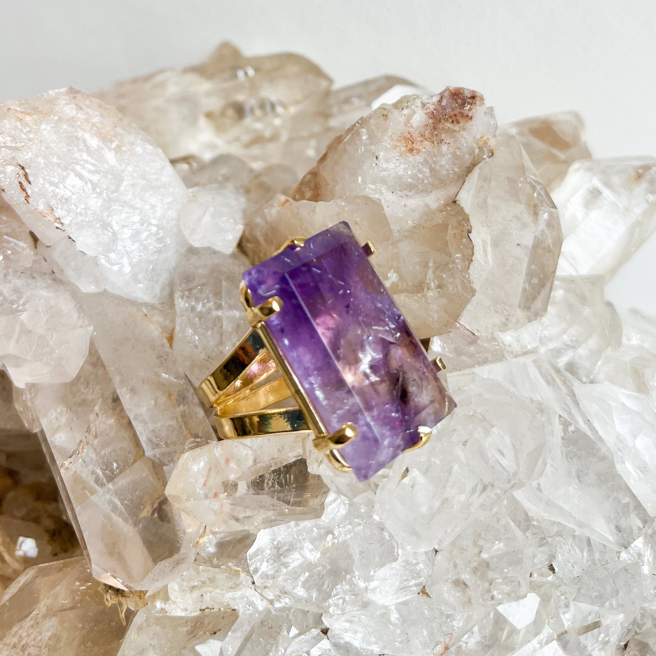 To Be Fearless - Rectangular Ring - Gold Plated