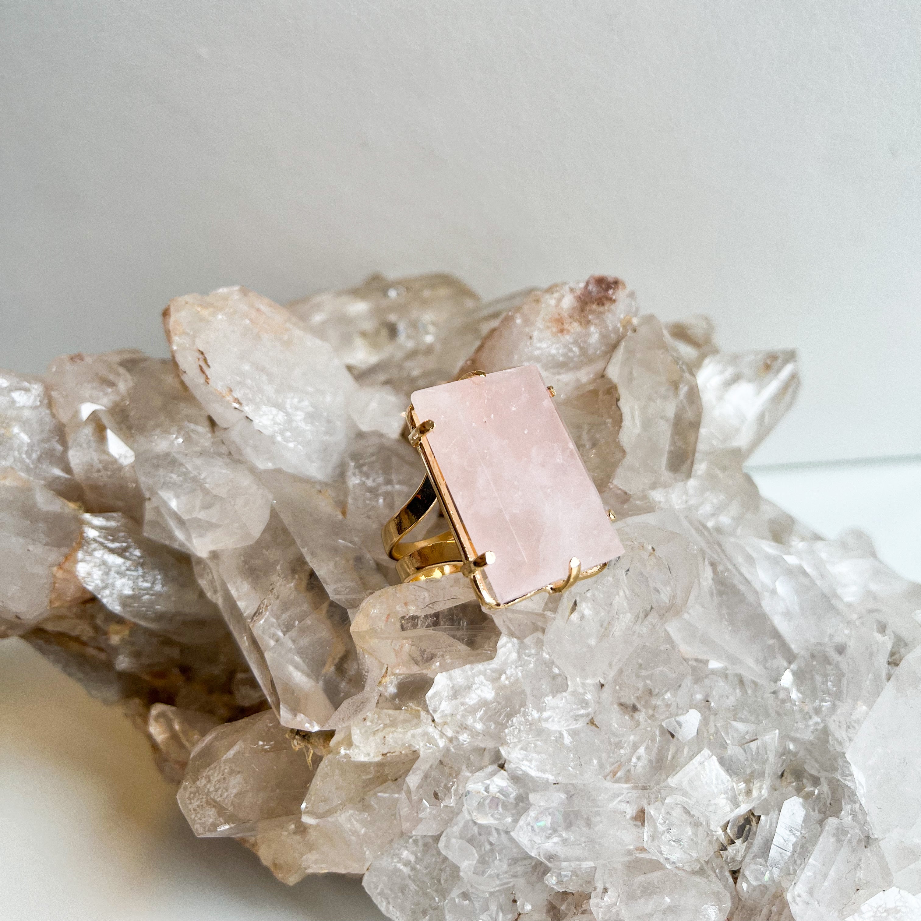 To Be Fearless - Rectangular Ring - Gold Plated