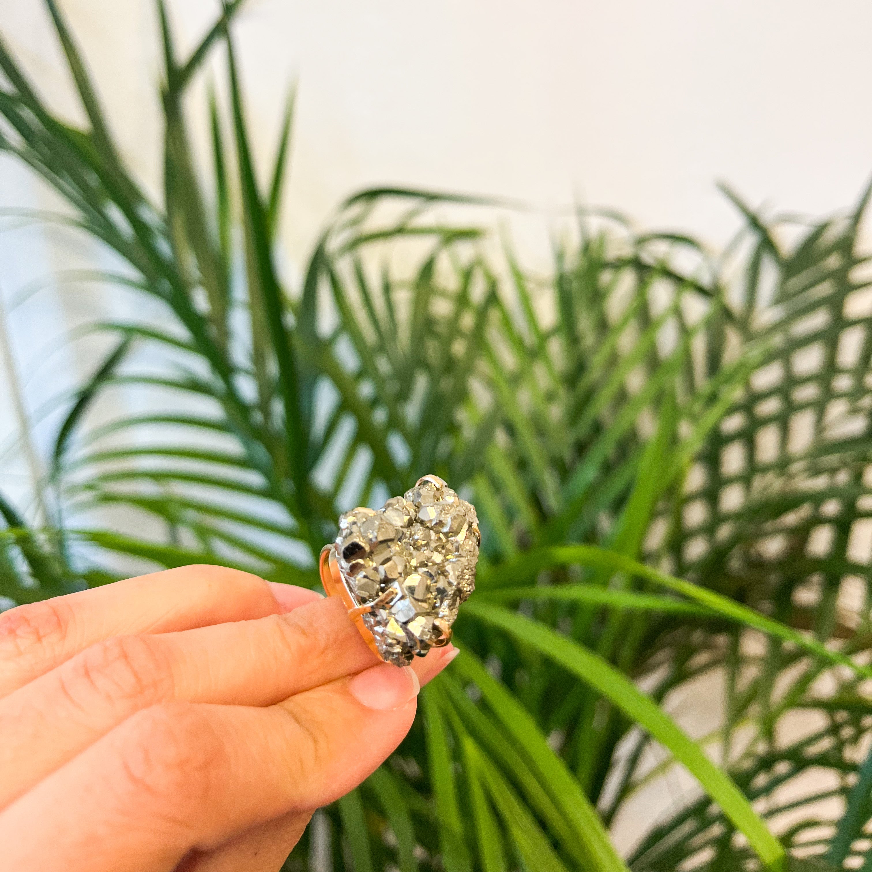 Pyrite - Ring - Gold Plated - XL