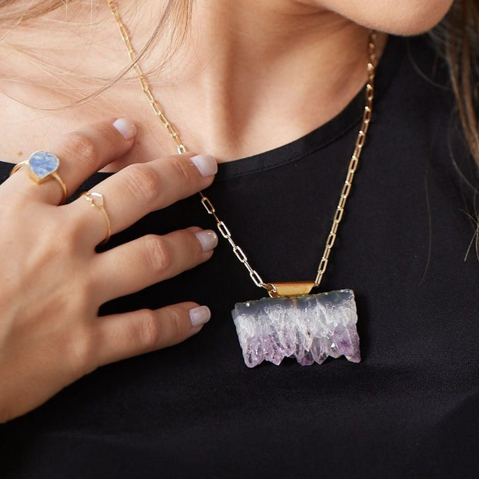 Amethyst Raw Pendant