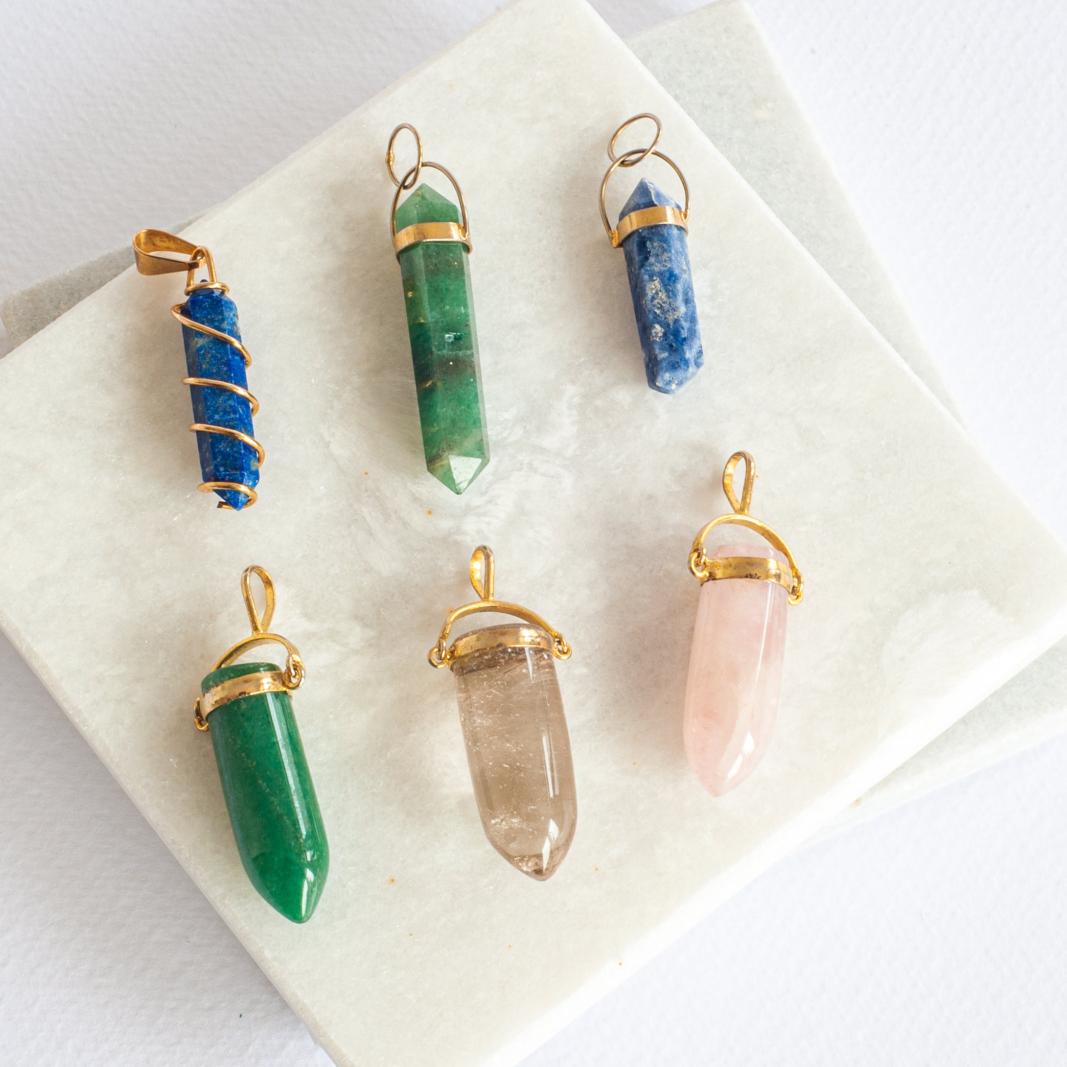 Points Shaped Pendants - Gold Plated