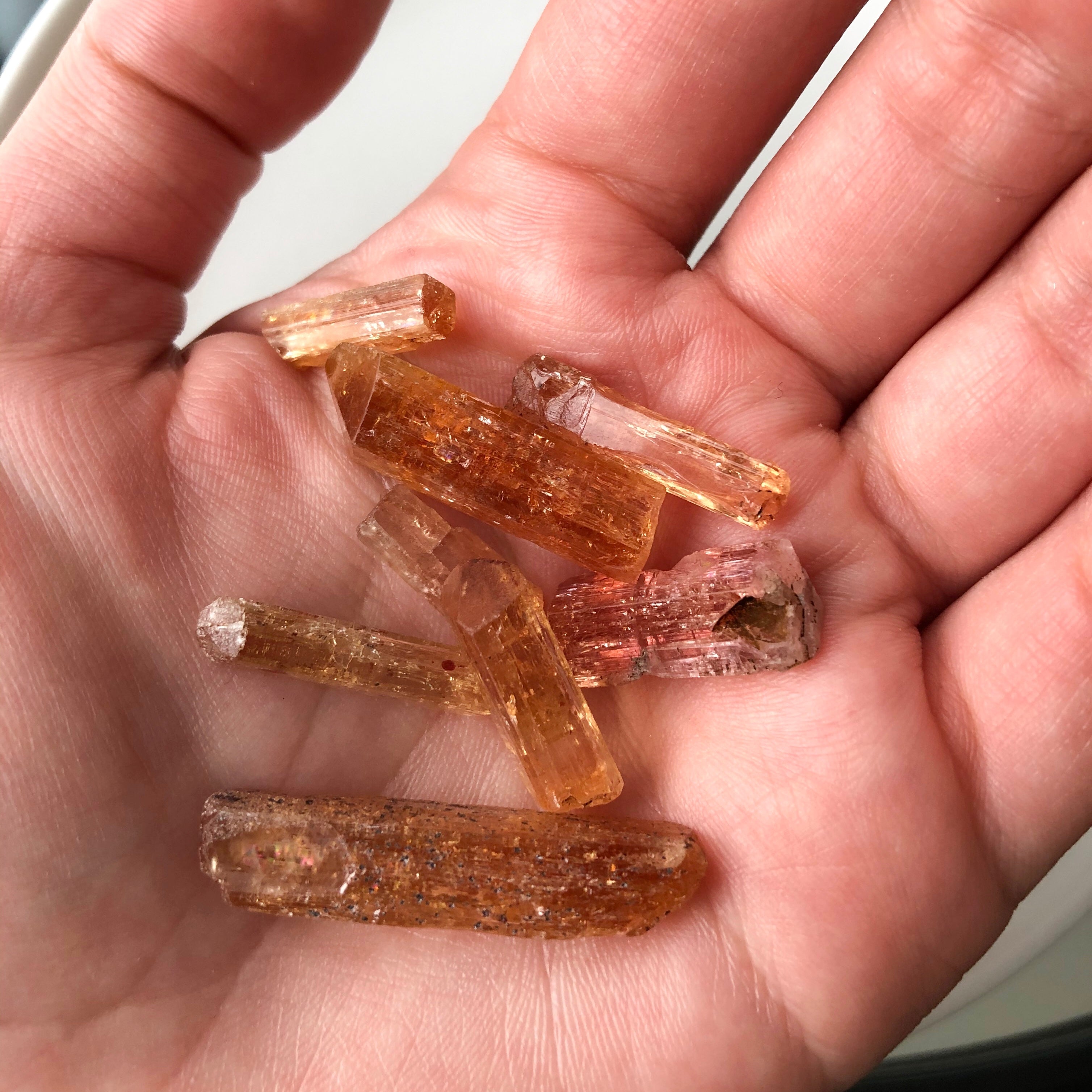 Imperial Topaz Stones - Natural Terminated Stones