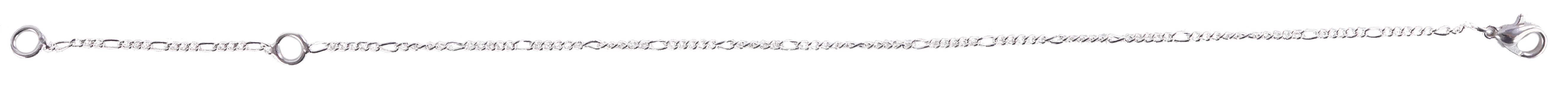 Anklet Figaro Chain Silver Plated