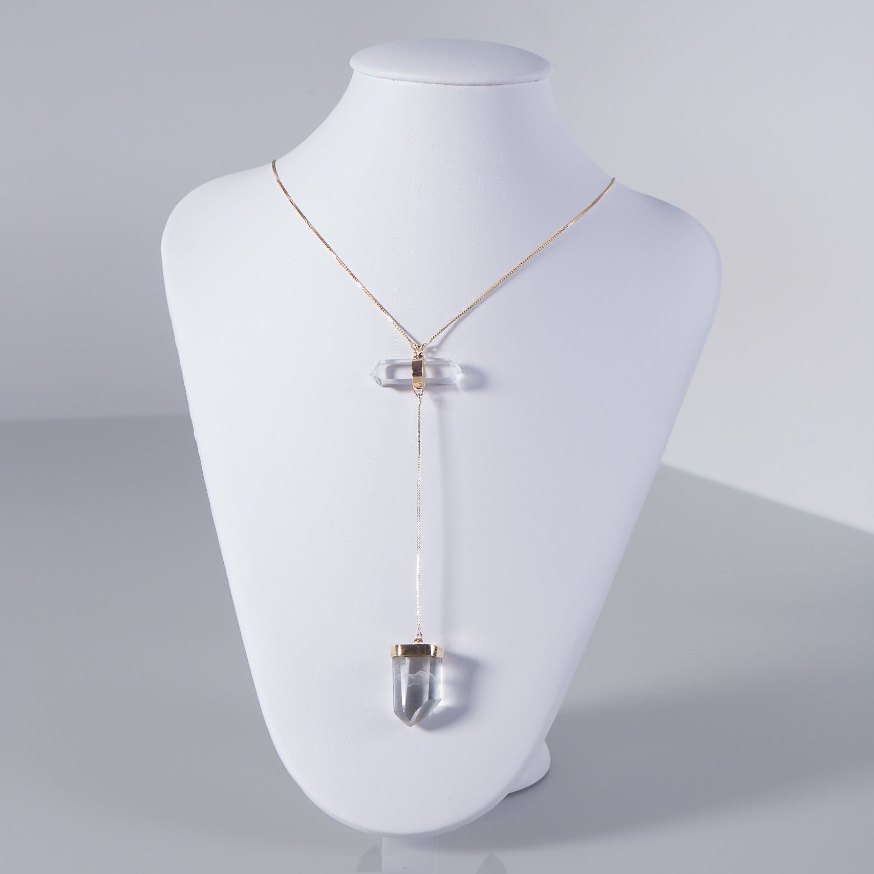 Clear Quartz All Flow Necklace - Gold Plated