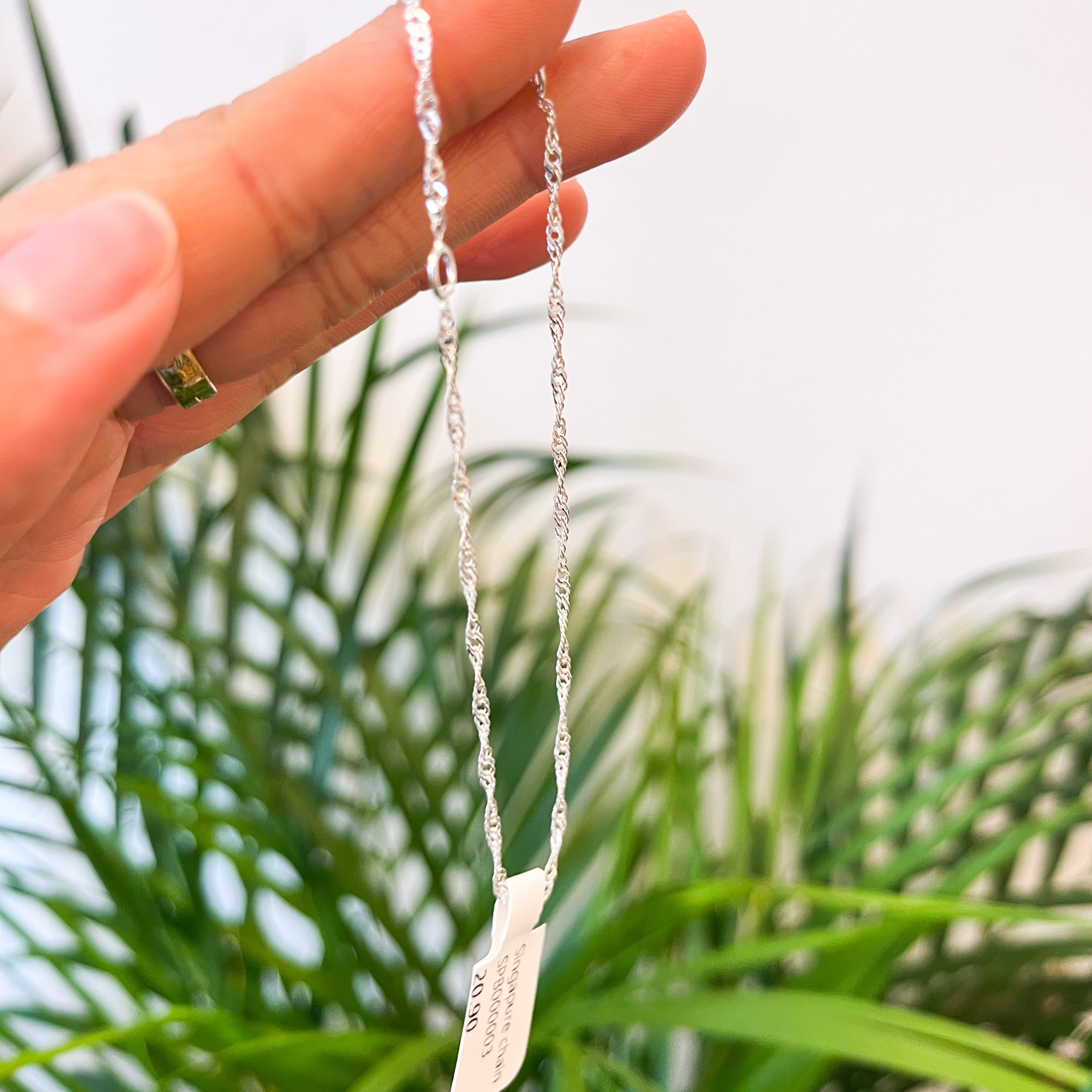 Bracelet Singapore Chain - Silver Plated