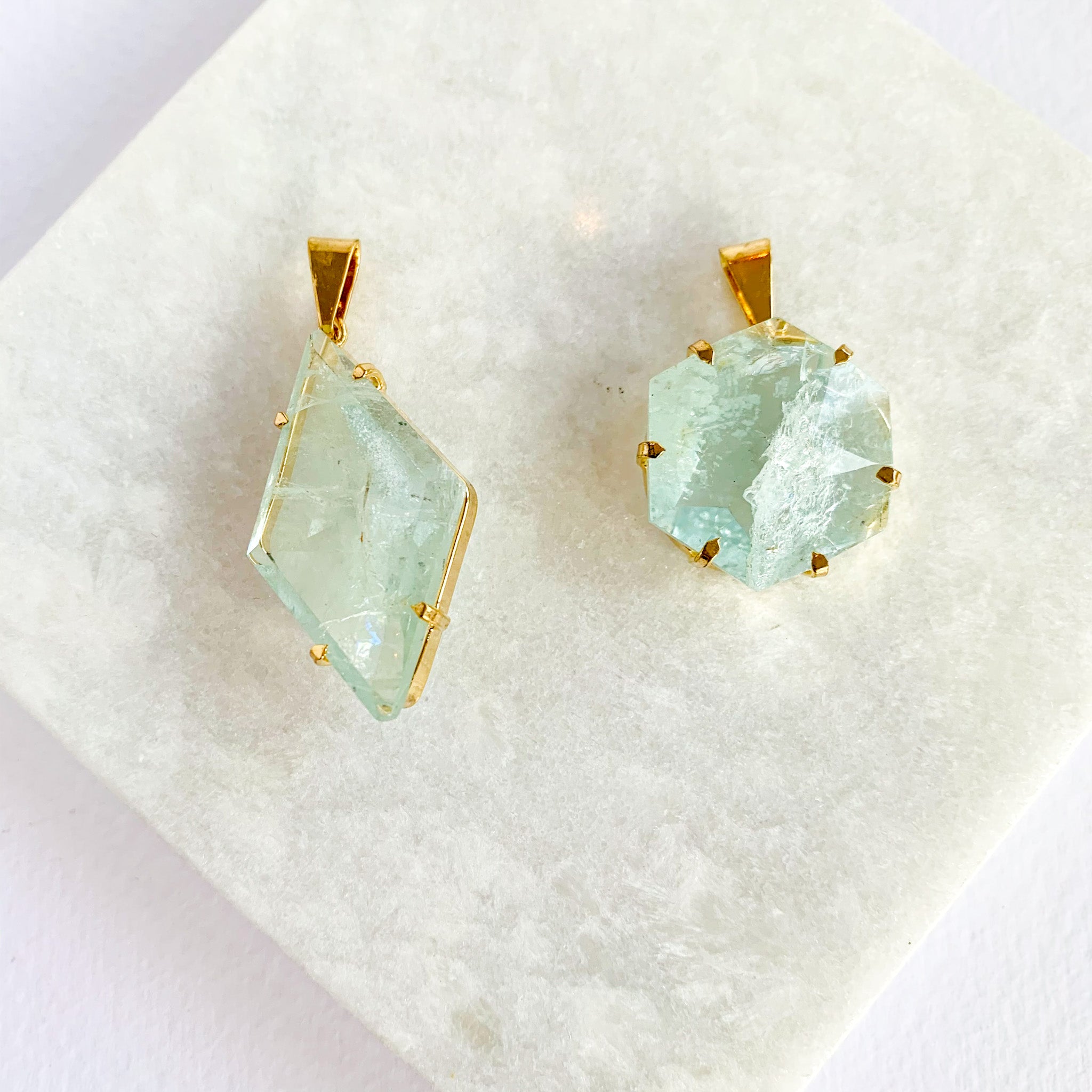 Aquamarine Sacred Shapes Pendant