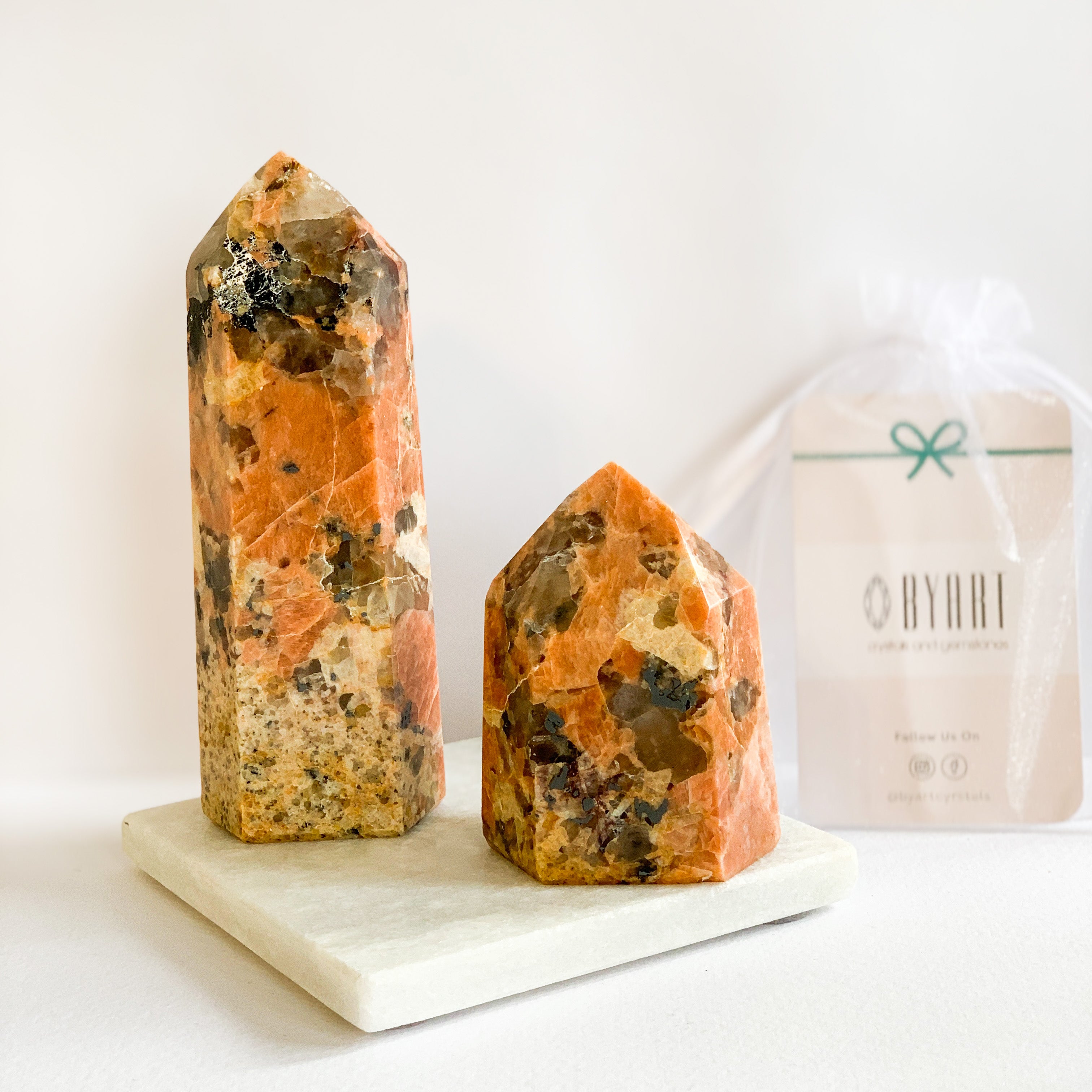 Orange Calcite Point - Crystal