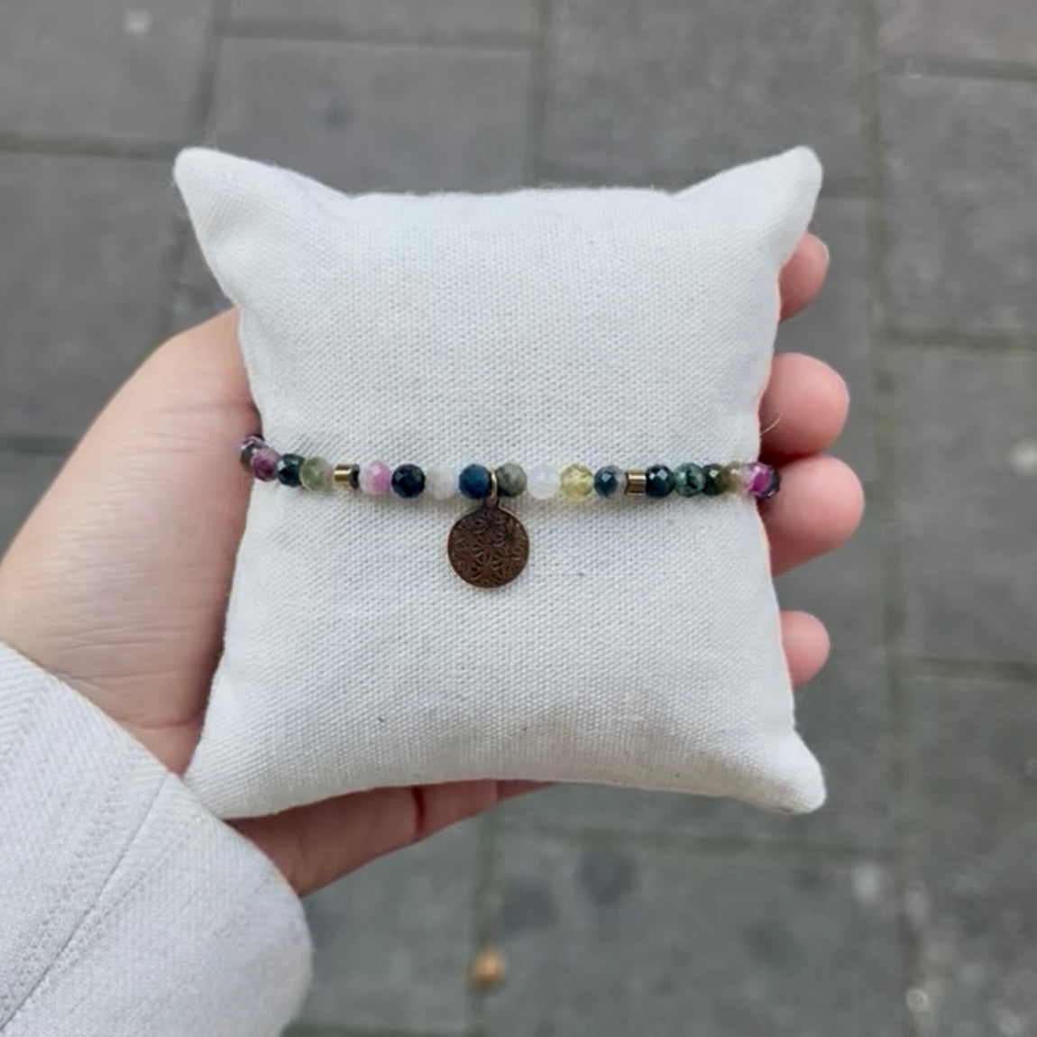Watermelon Tourmaline Bracelet - Beads
