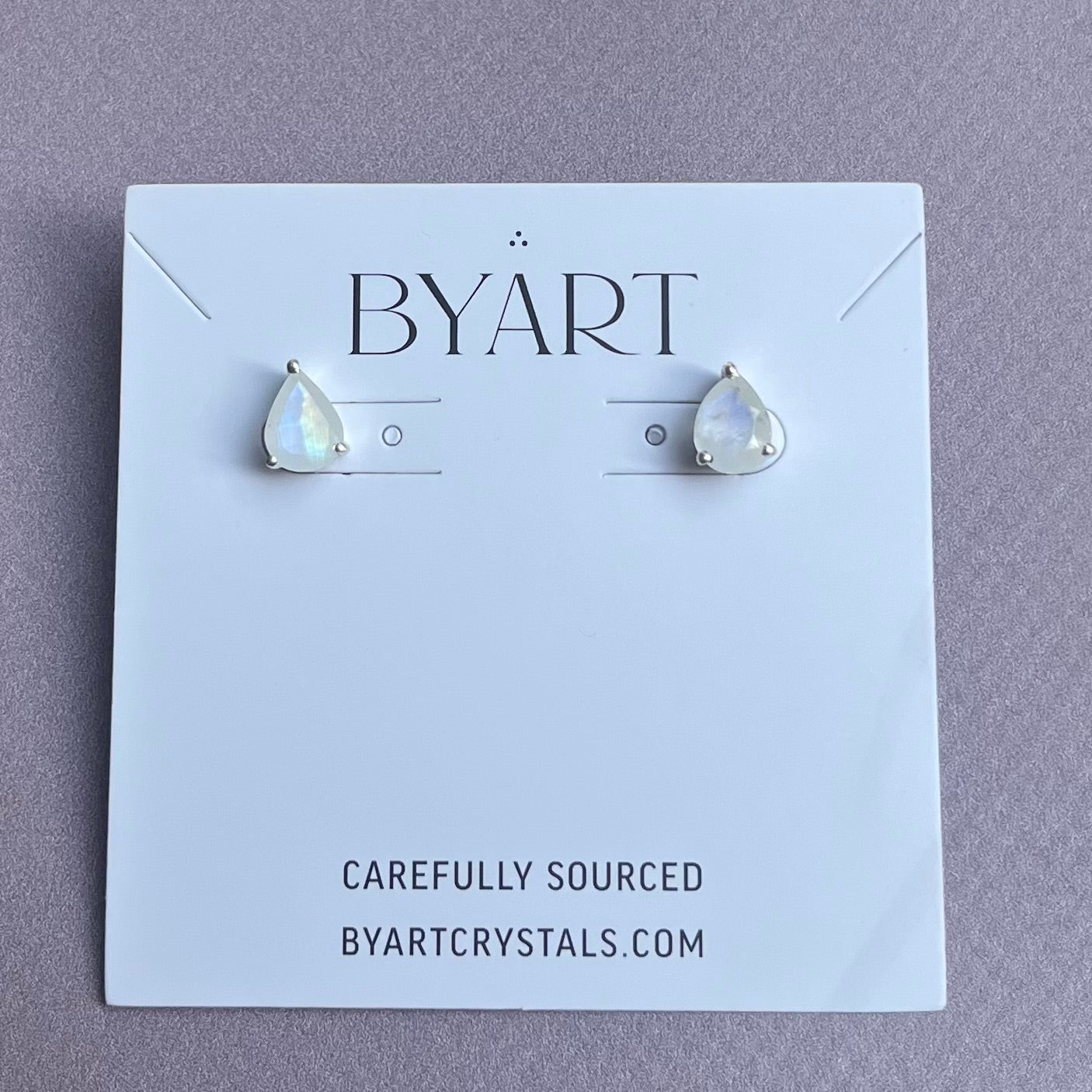 Moonstone Drop Earrings - Sterling Silver