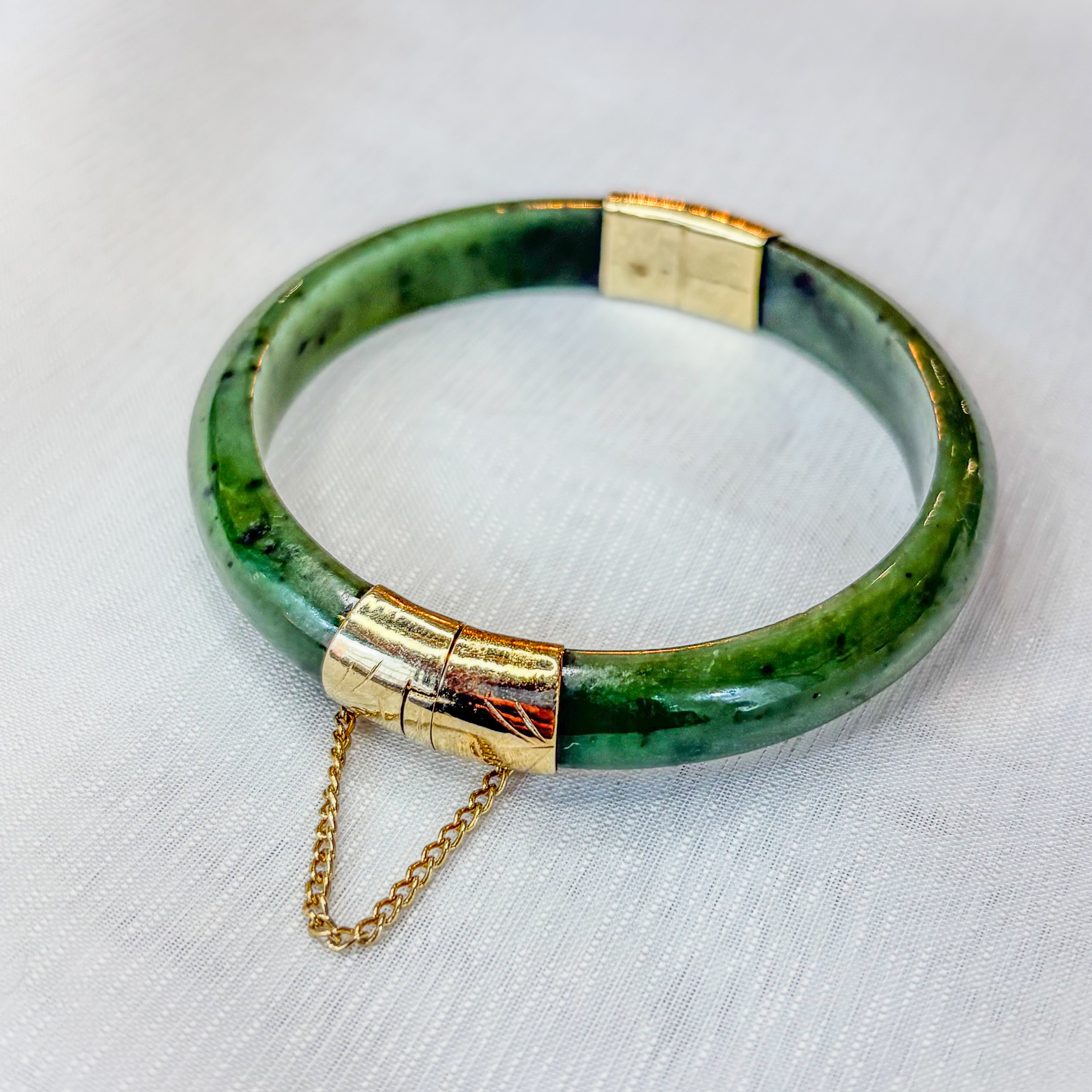 Jade Bangles Bracelet with Opening