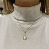 Moonstone necklace gold plated