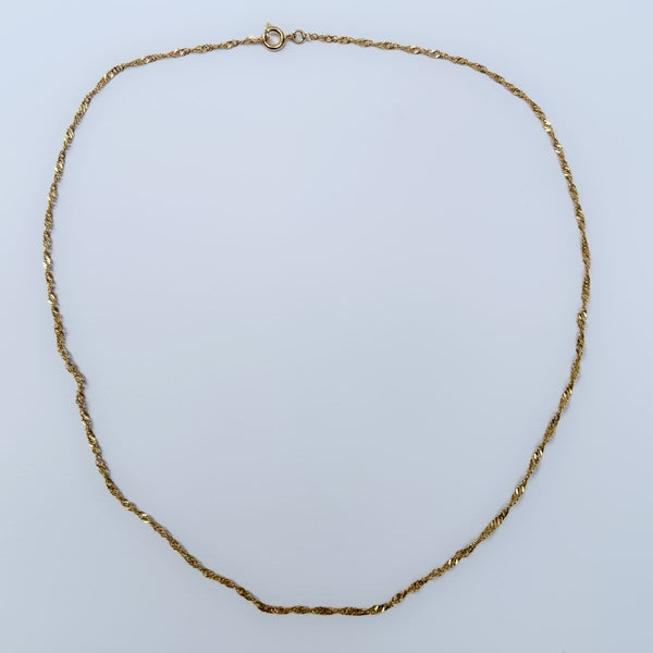 Singapore Chain - Necklace - Gold Plated