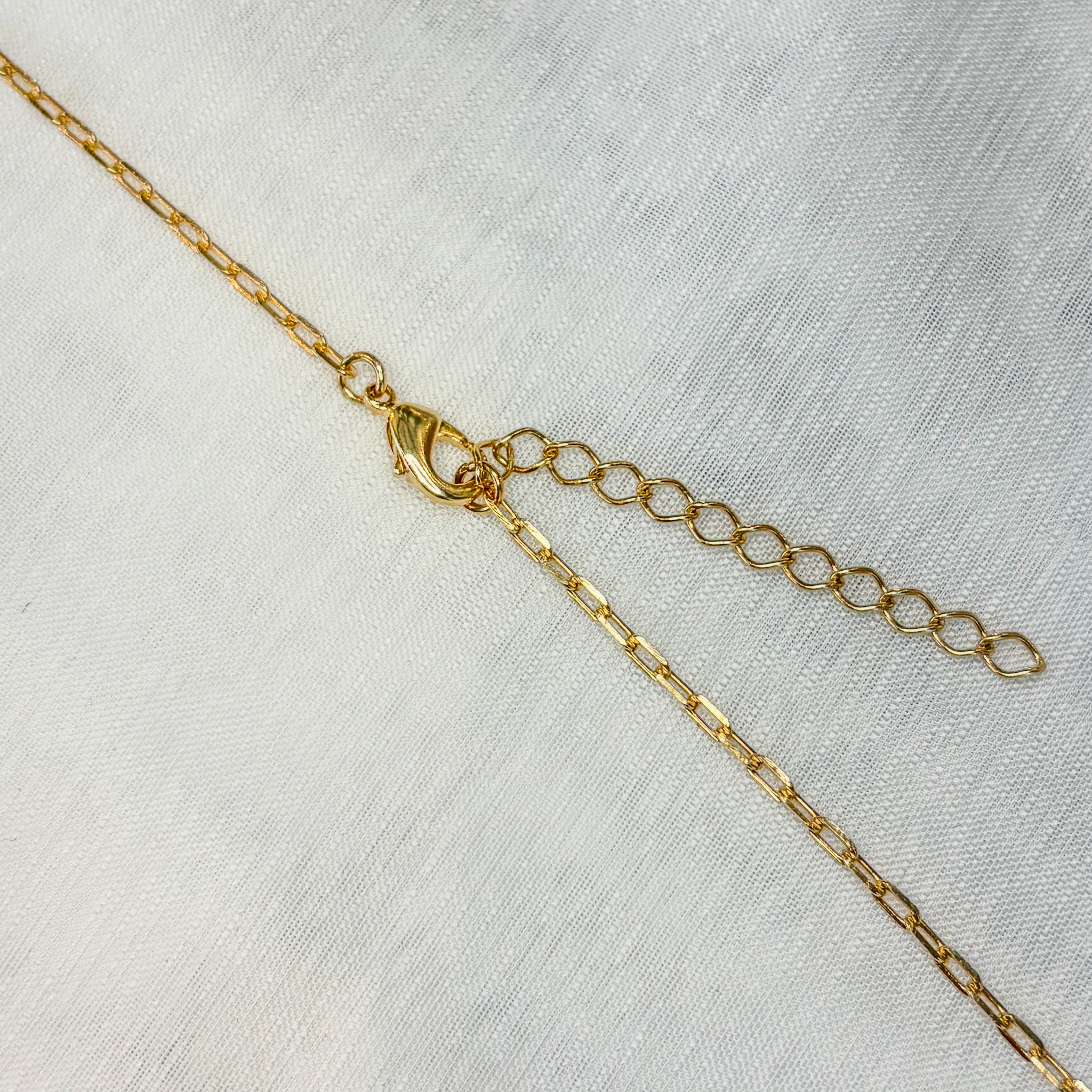 Double Drop Smoky Quartz Necklace - Gold Plated