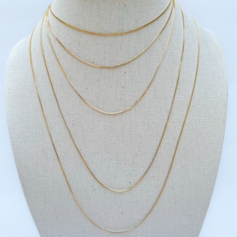 Classic Box Chain - Necklace - Gold Plated