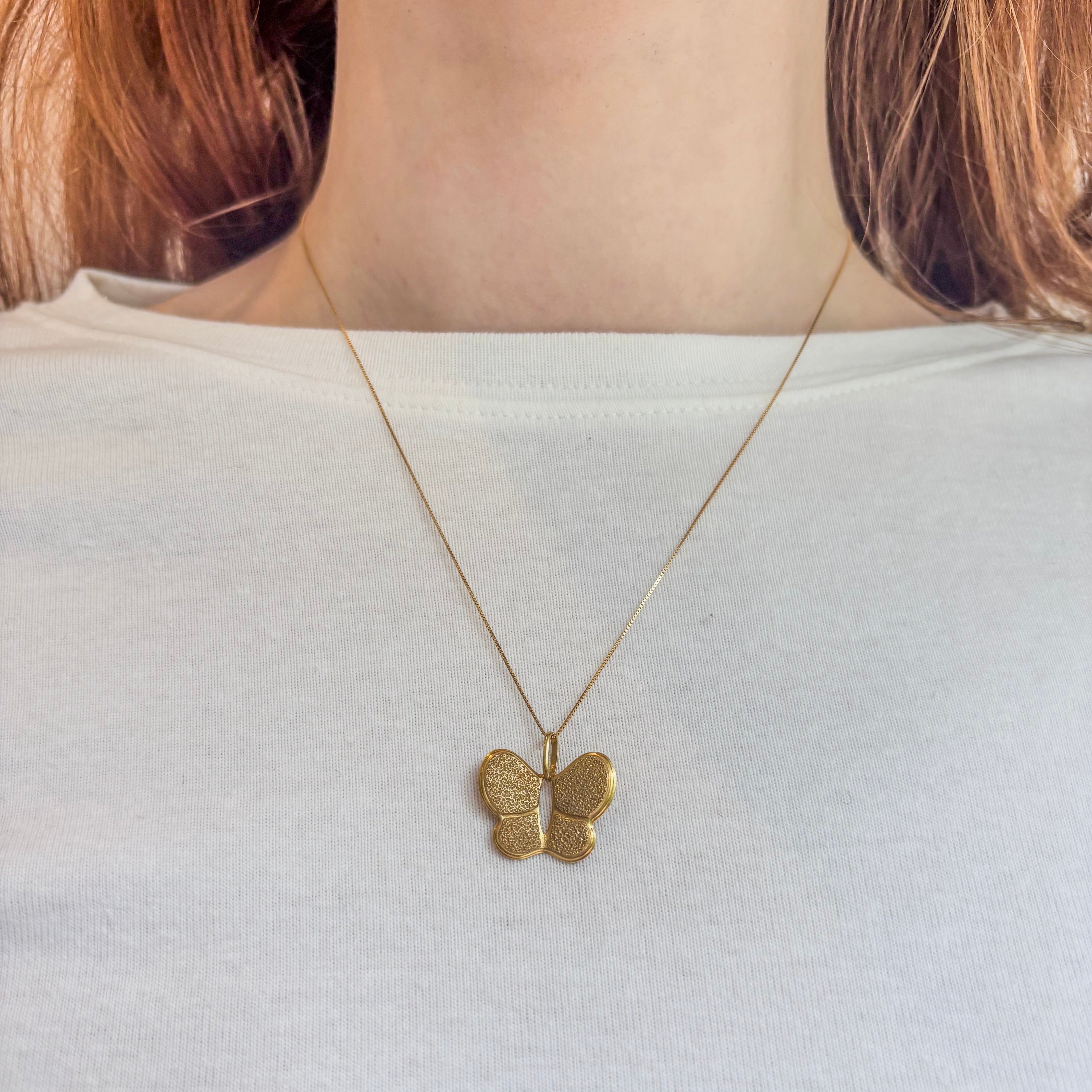 Butterfly Pendant 18k Solid Gold