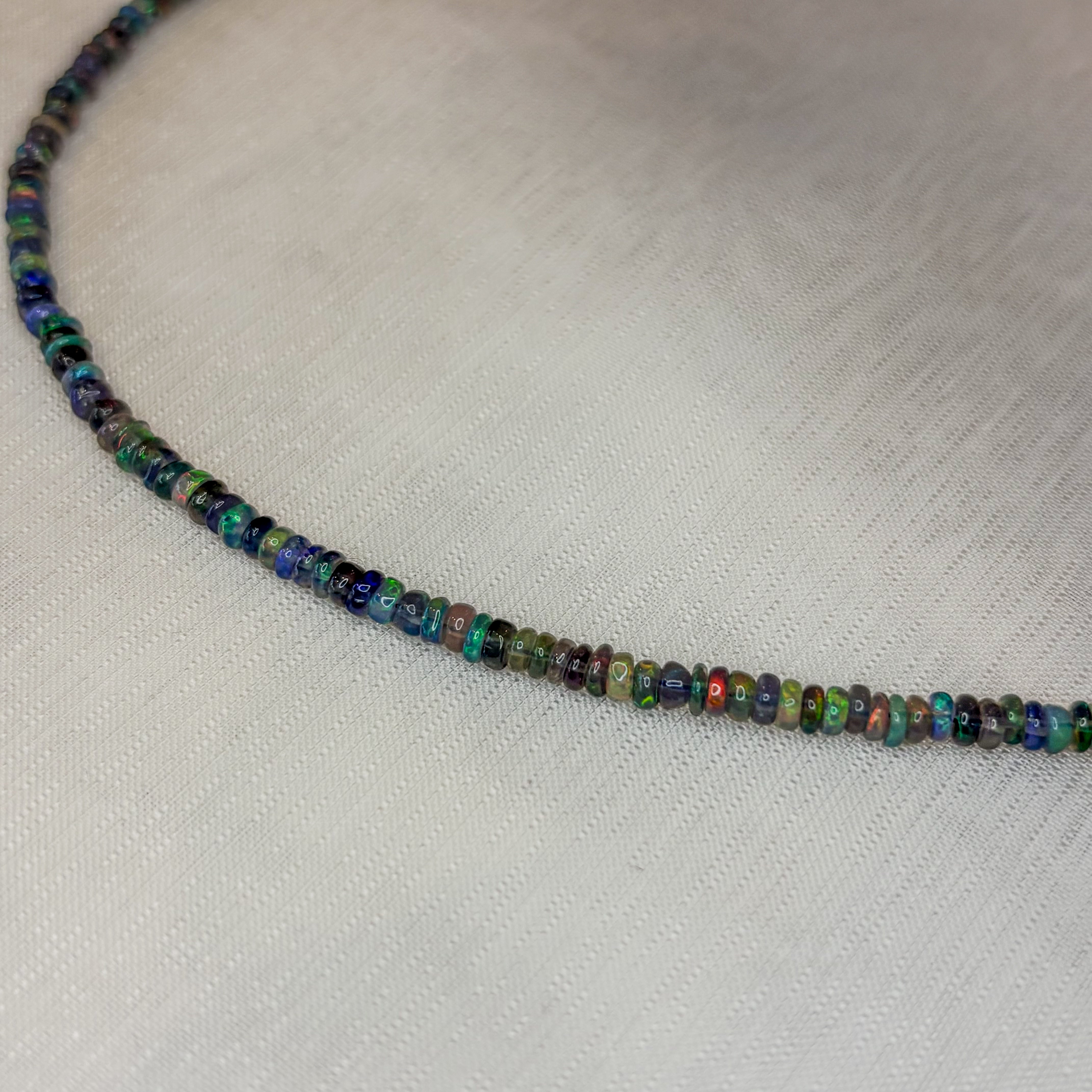 Black Opal Beaded Necklace
