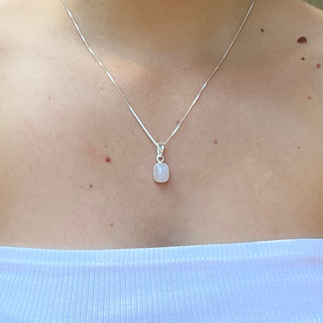 Moonstone Necklace - Sterling Silver