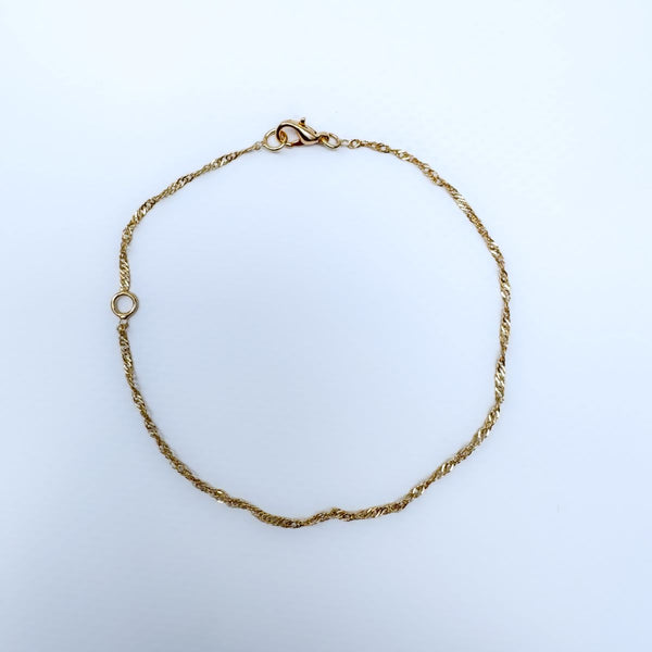 Singapore Chain - Bracelet - Gold Plated